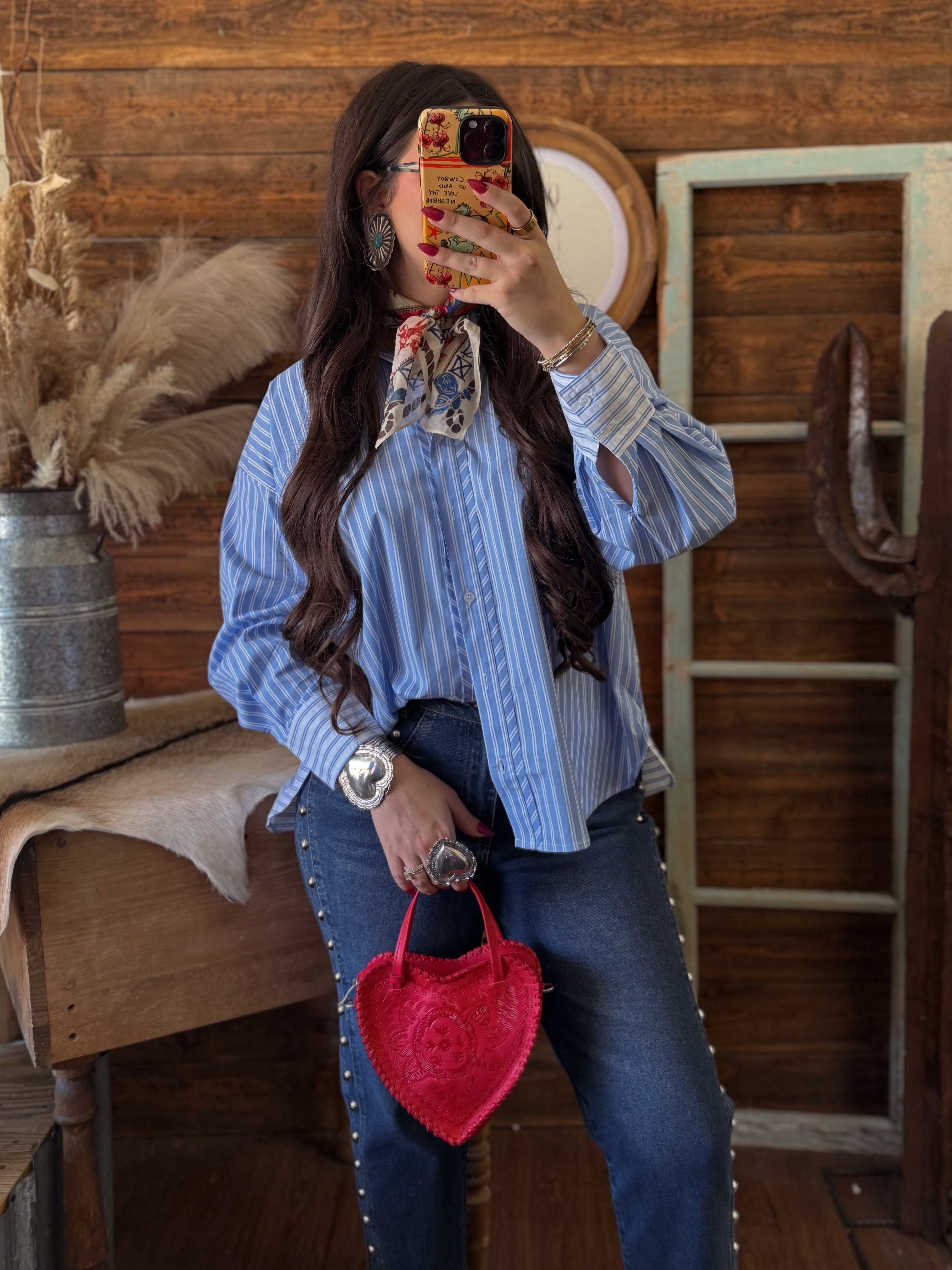 The Harlow Pinstripe Top