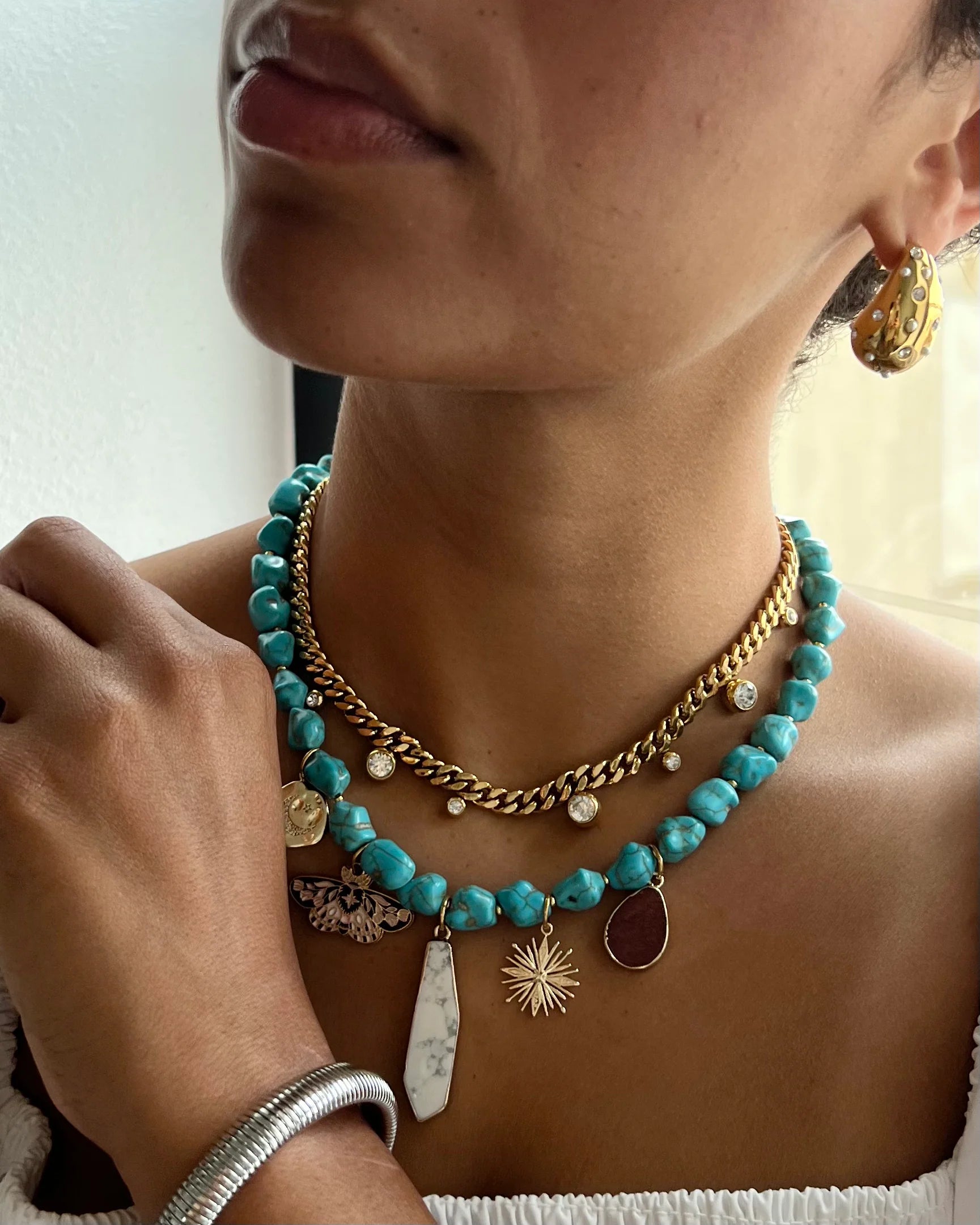 The Chloe Crystal Cuban Chain Necklace