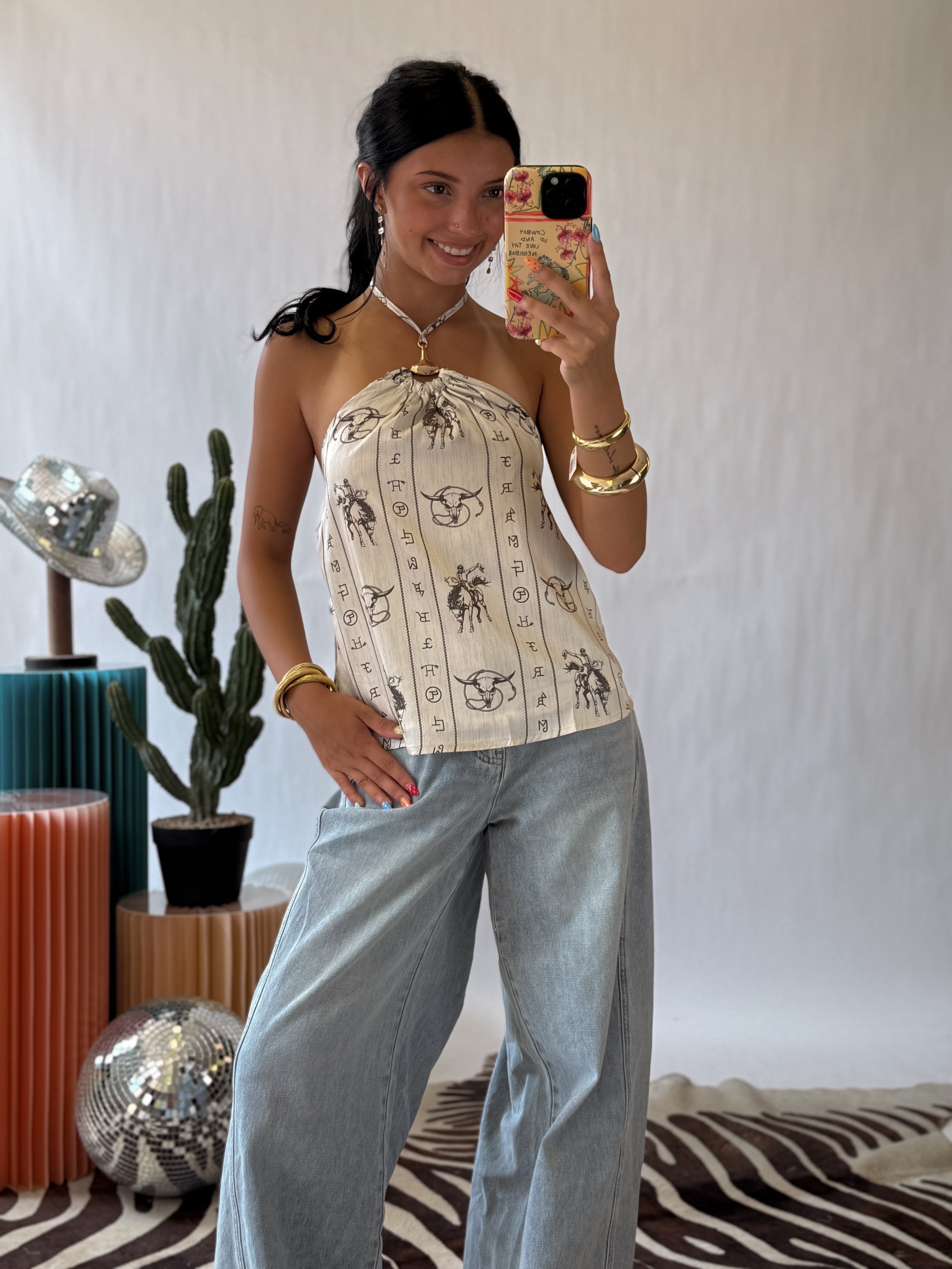 The Cowhide Signature Top