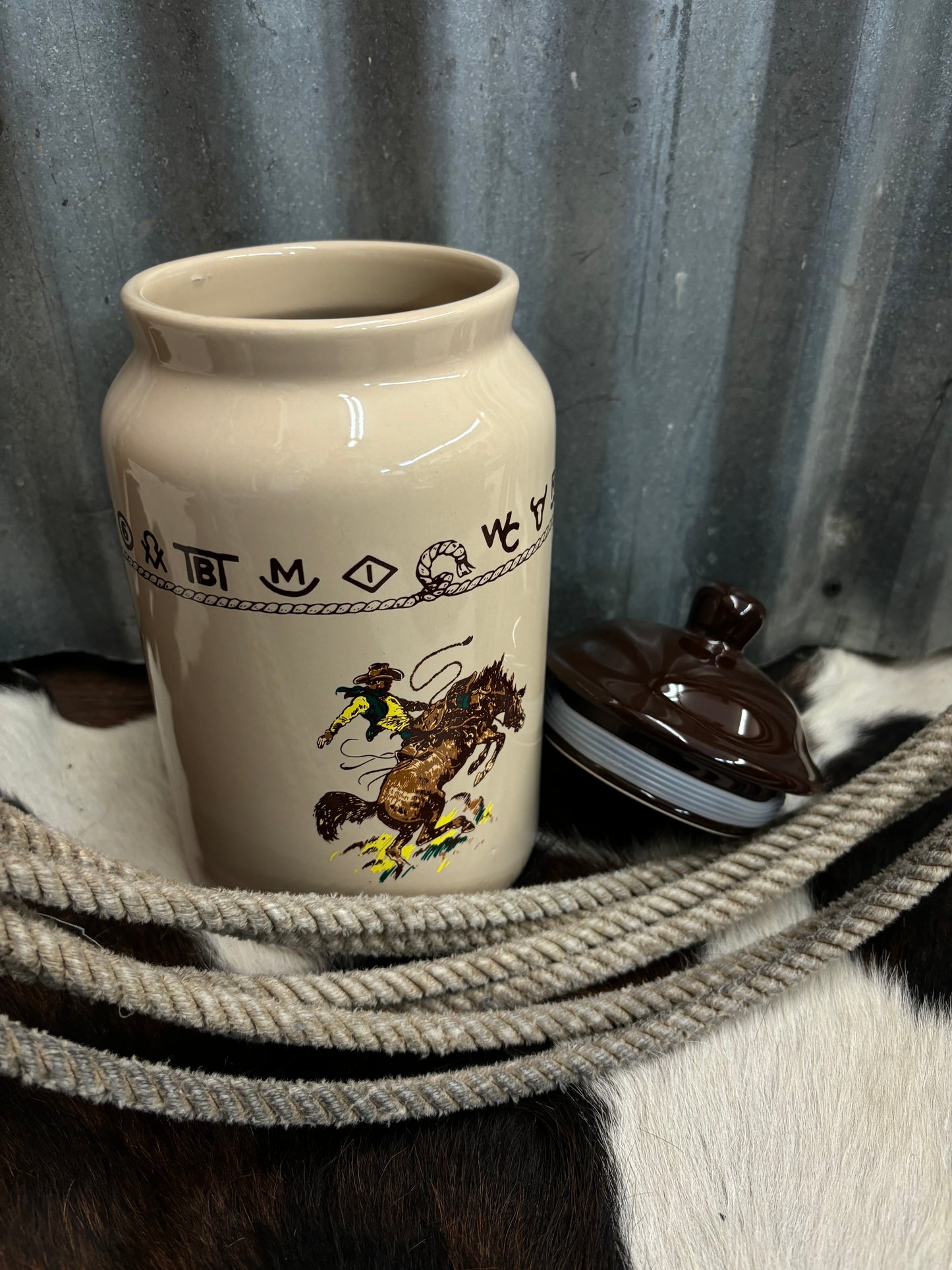 The Large Bronc Buster Canister