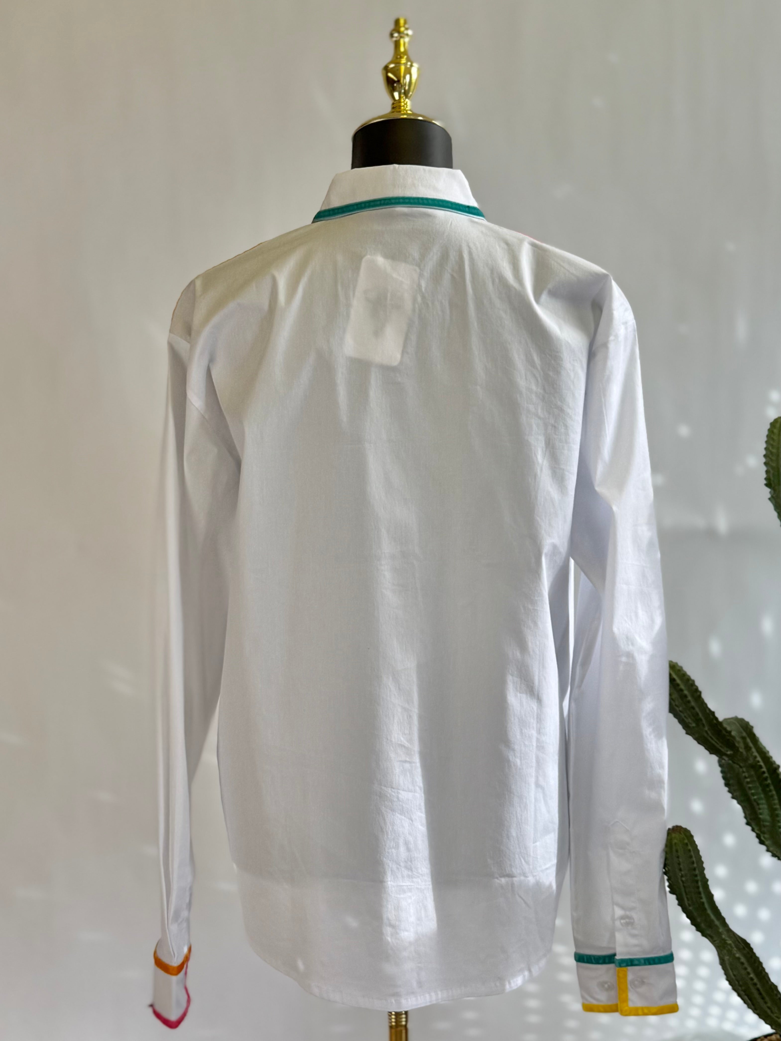 The Colorline Velvet Button Down