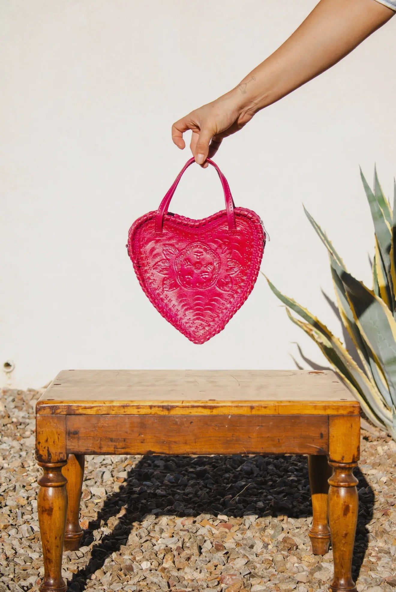 The Adela Leather Heart Purse