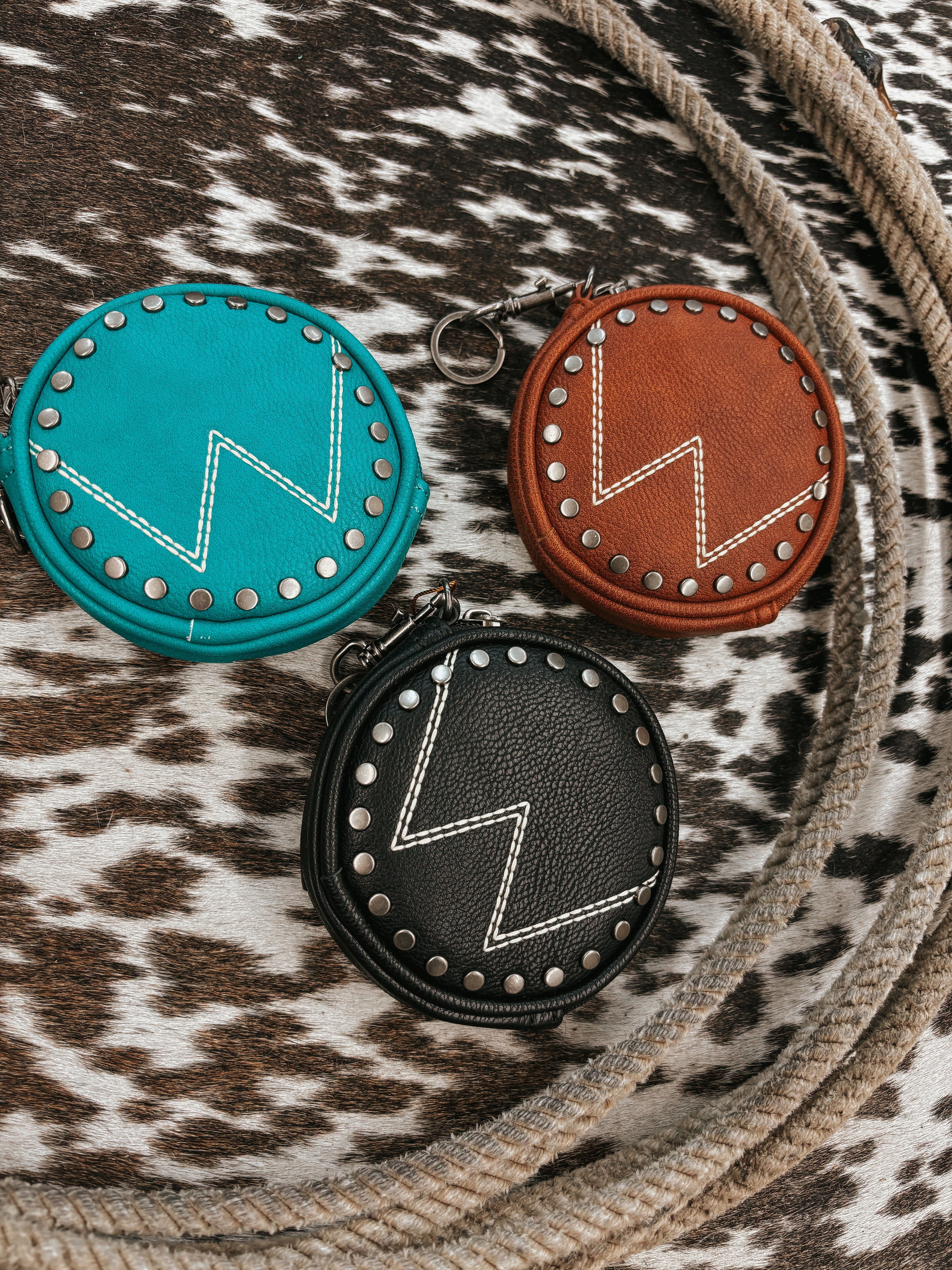 Wrangler Circular Coin Pouch "W" Logo Bag Charm (3 colors)
