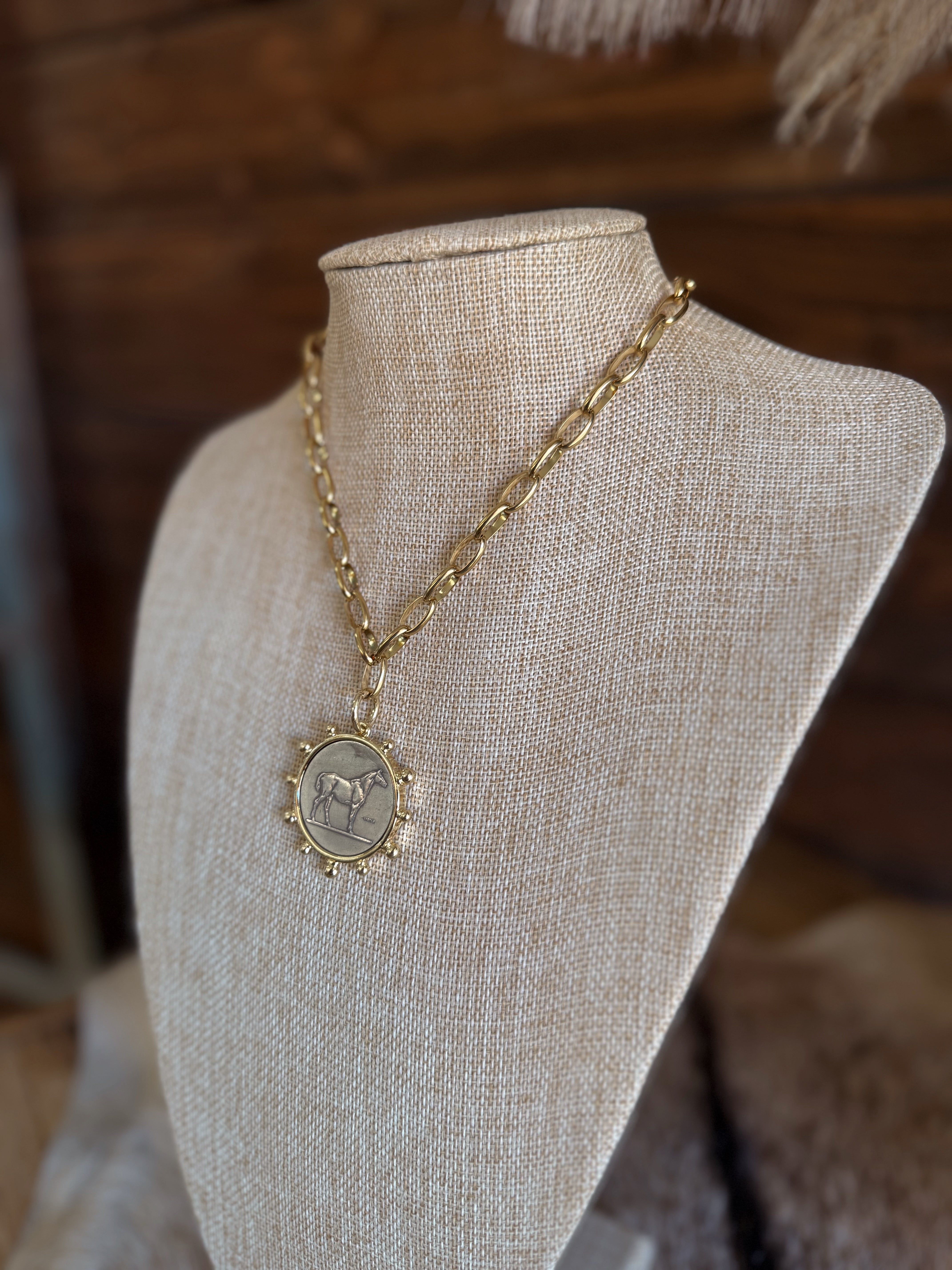 The Heritage Horse Coin Necklace