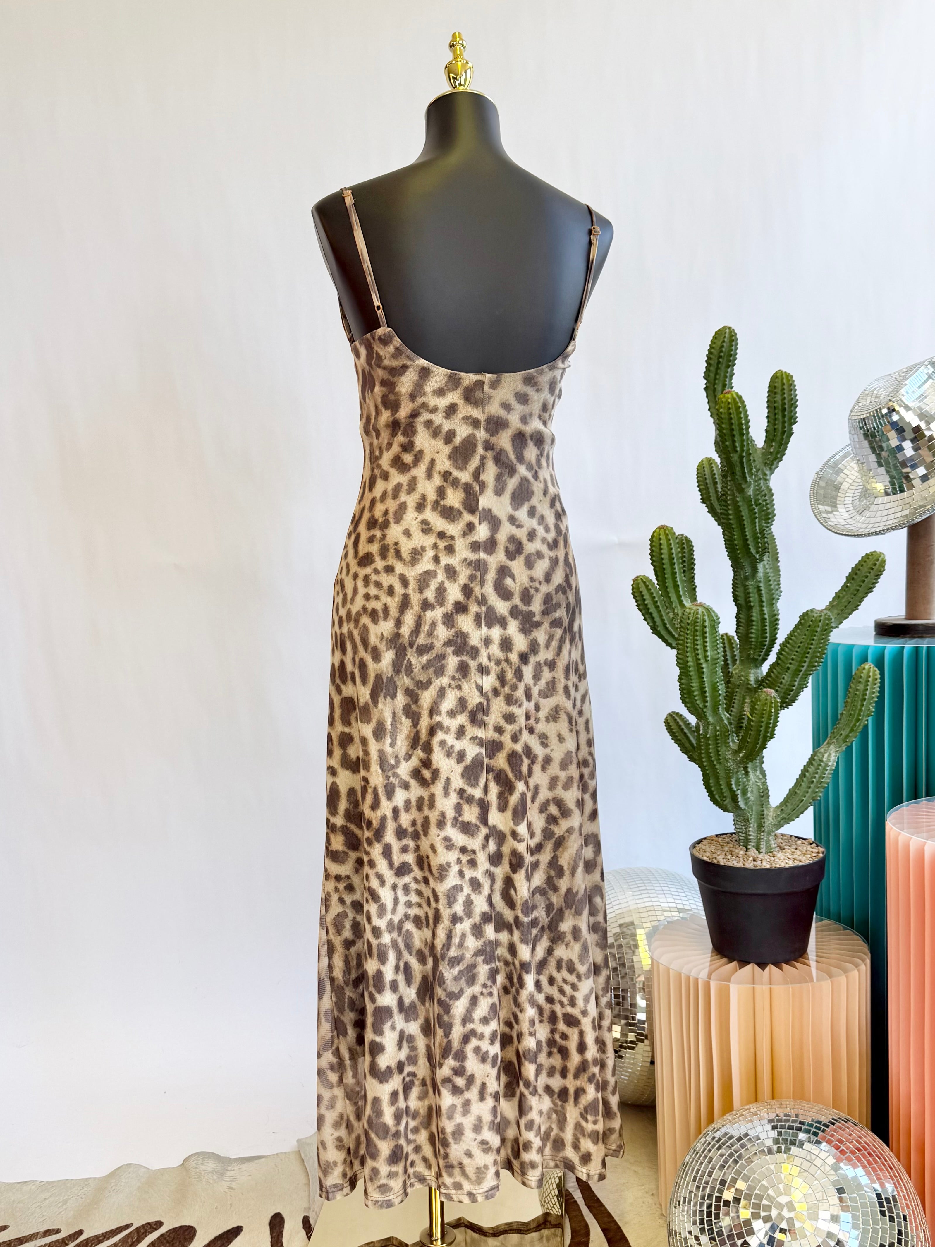 The Falling For You Leopard Maxi Dress