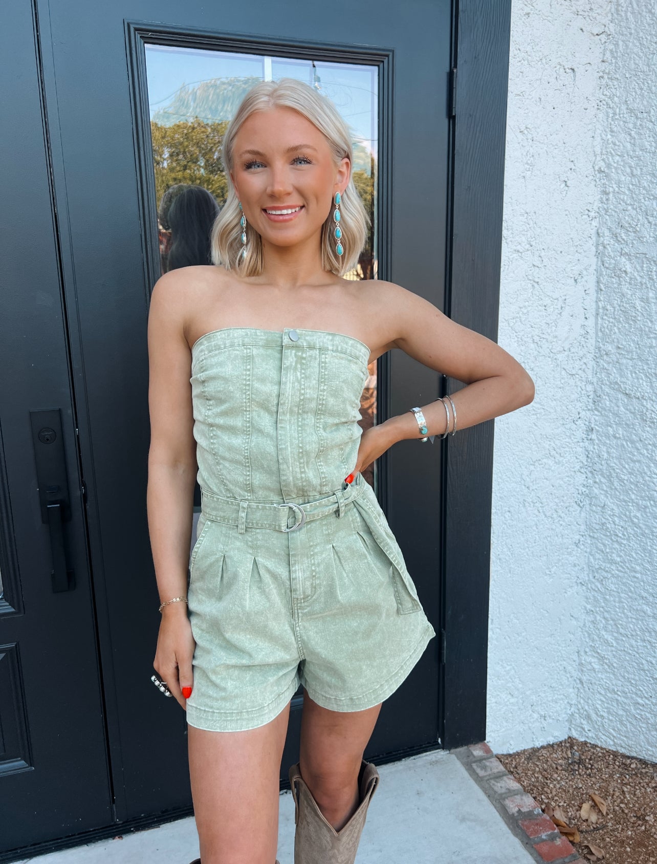 The Rowan Mineral Washed Romper