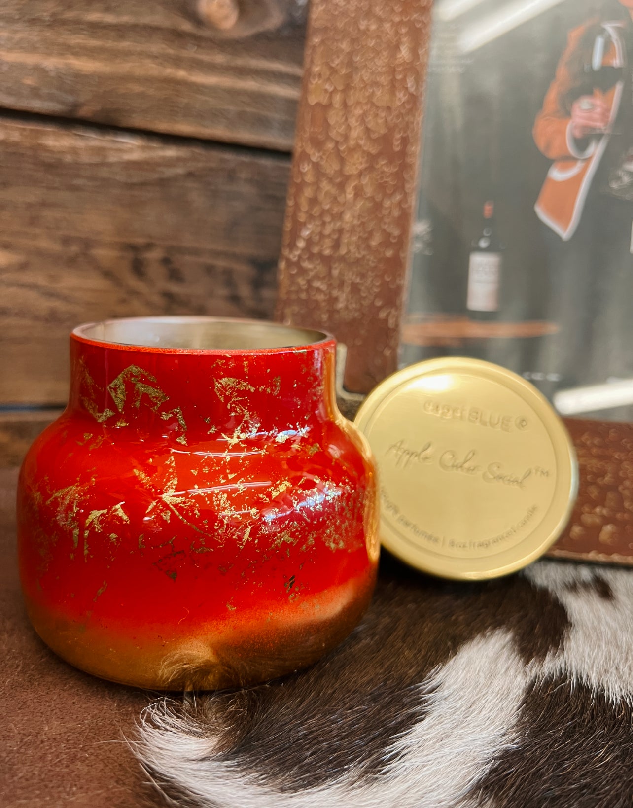 The Capri Blue Apple Cider Social Glimmer Petite Jar, 8 oz