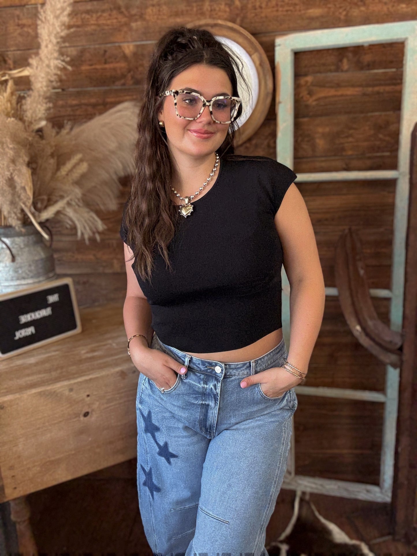 The Born to Shine Barrel Jeans
