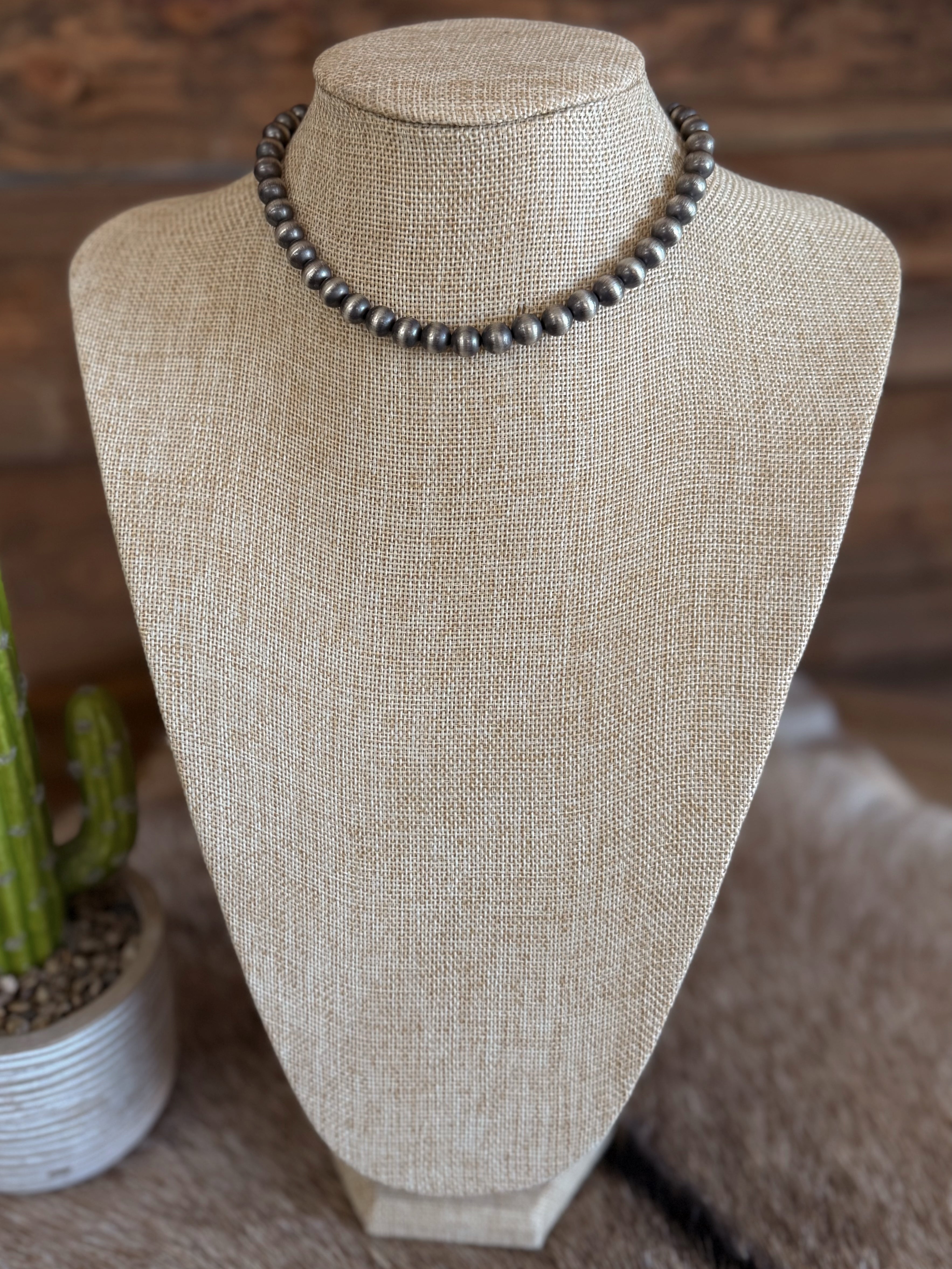 Hand-Strung 8mm Sterling Silver Pearls