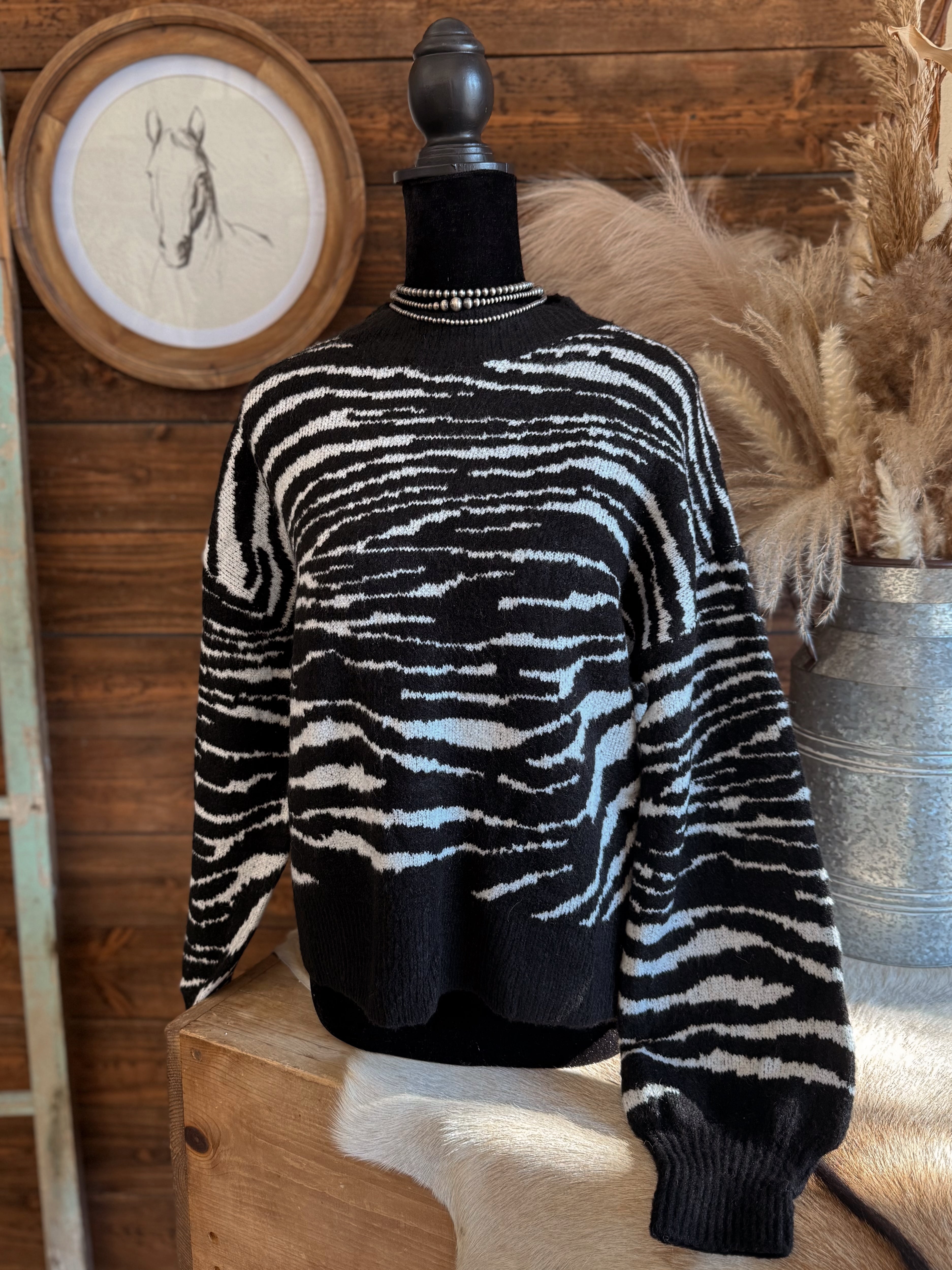 The Zola Zebra Sweater