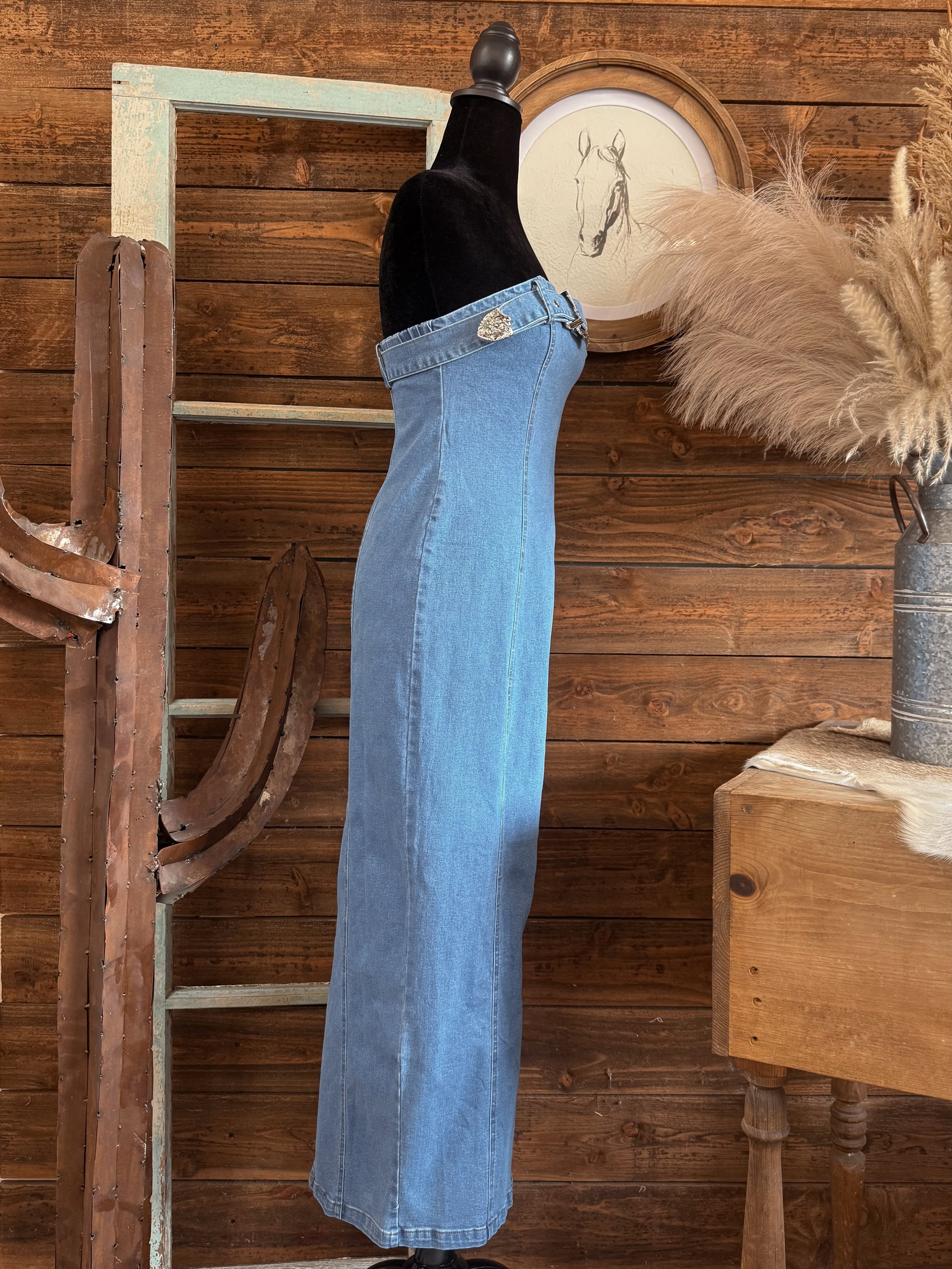 The Betty Buckle Midi Dress