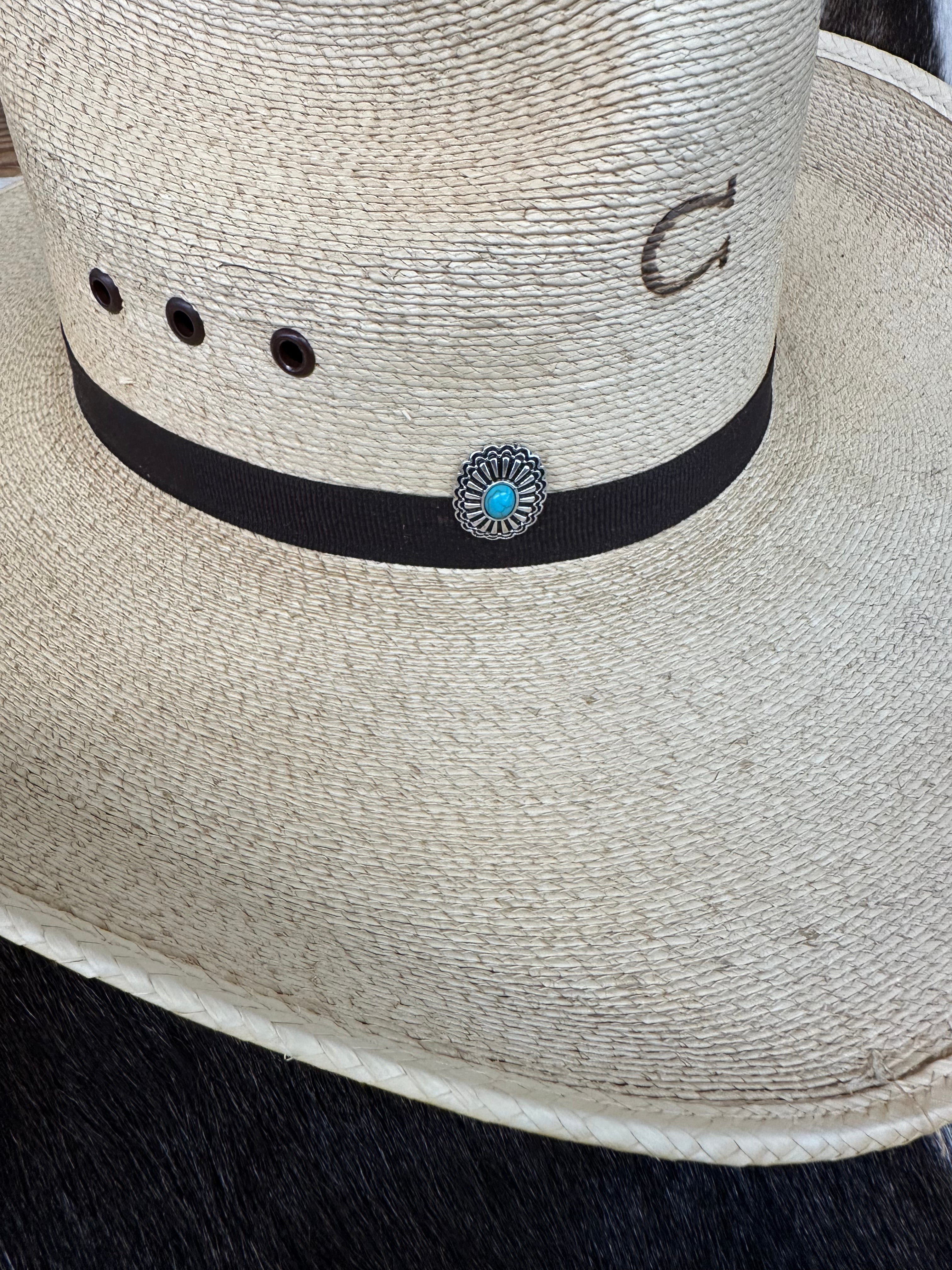 The Turquoise & Radiant Petals Hat Pin