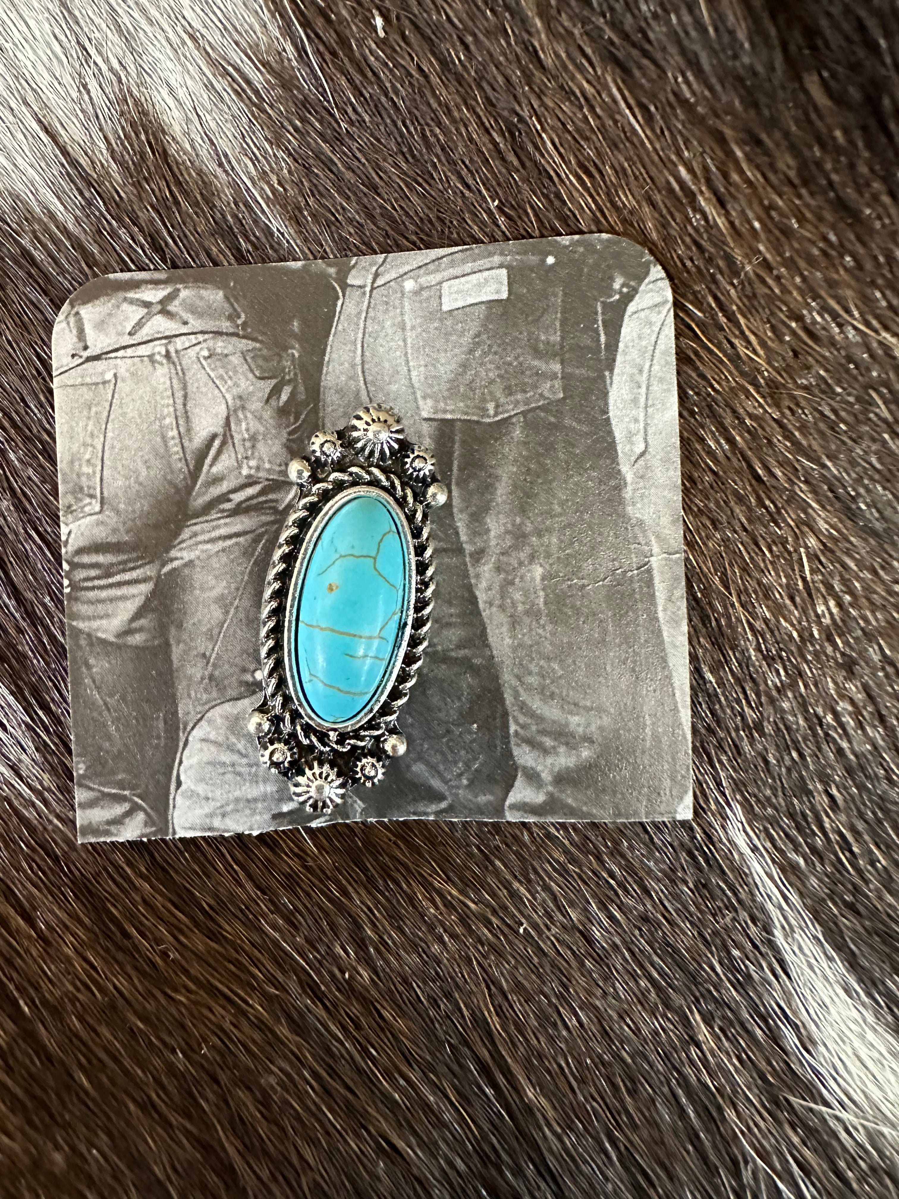 The Fancy Turquoise Hat Pin