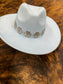 The Burnished Silver Crosses Hat Band