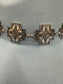 The Burnished Silver Crosses Hat Band