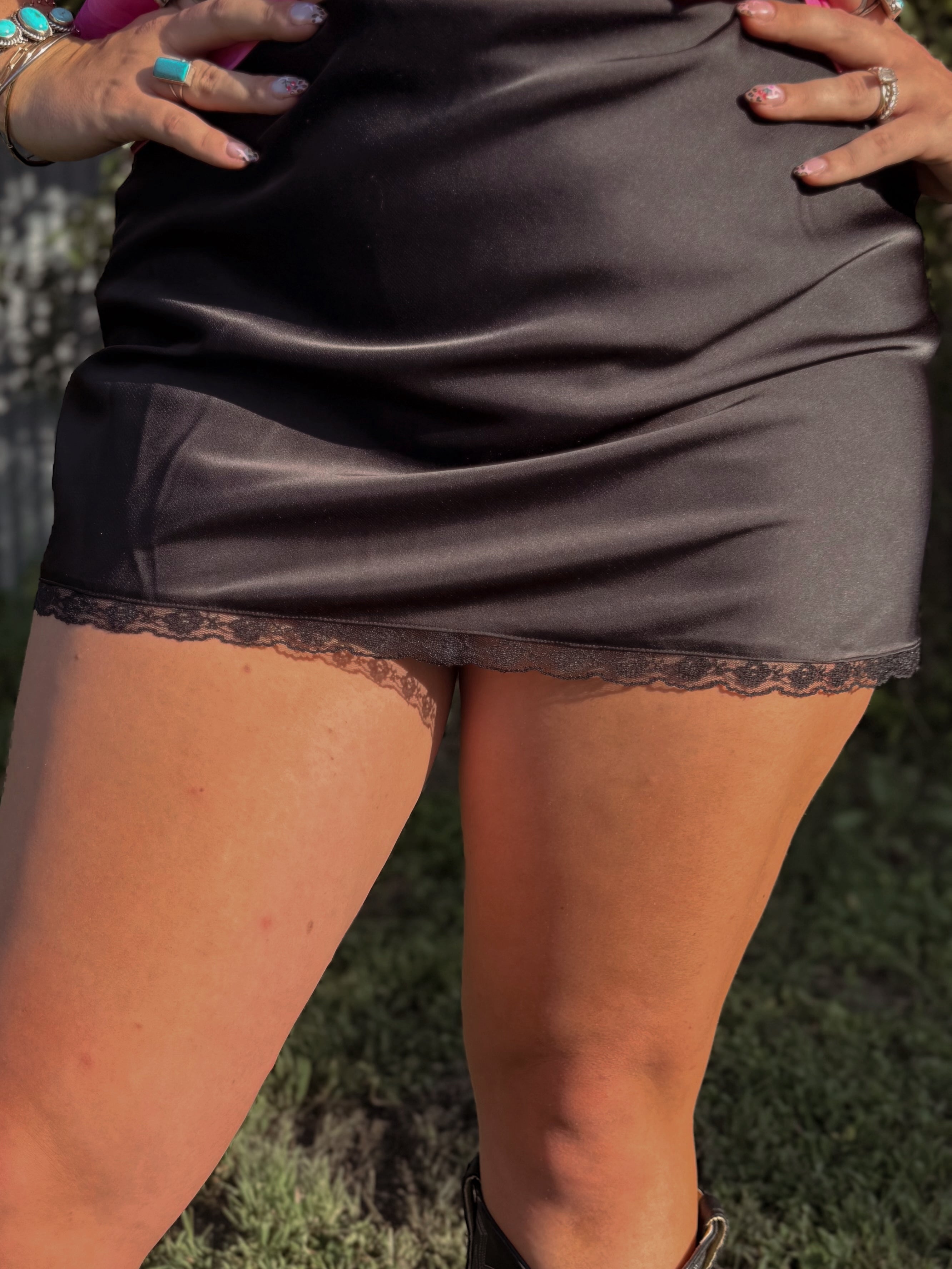 The Haisley Lace Trim Skirt