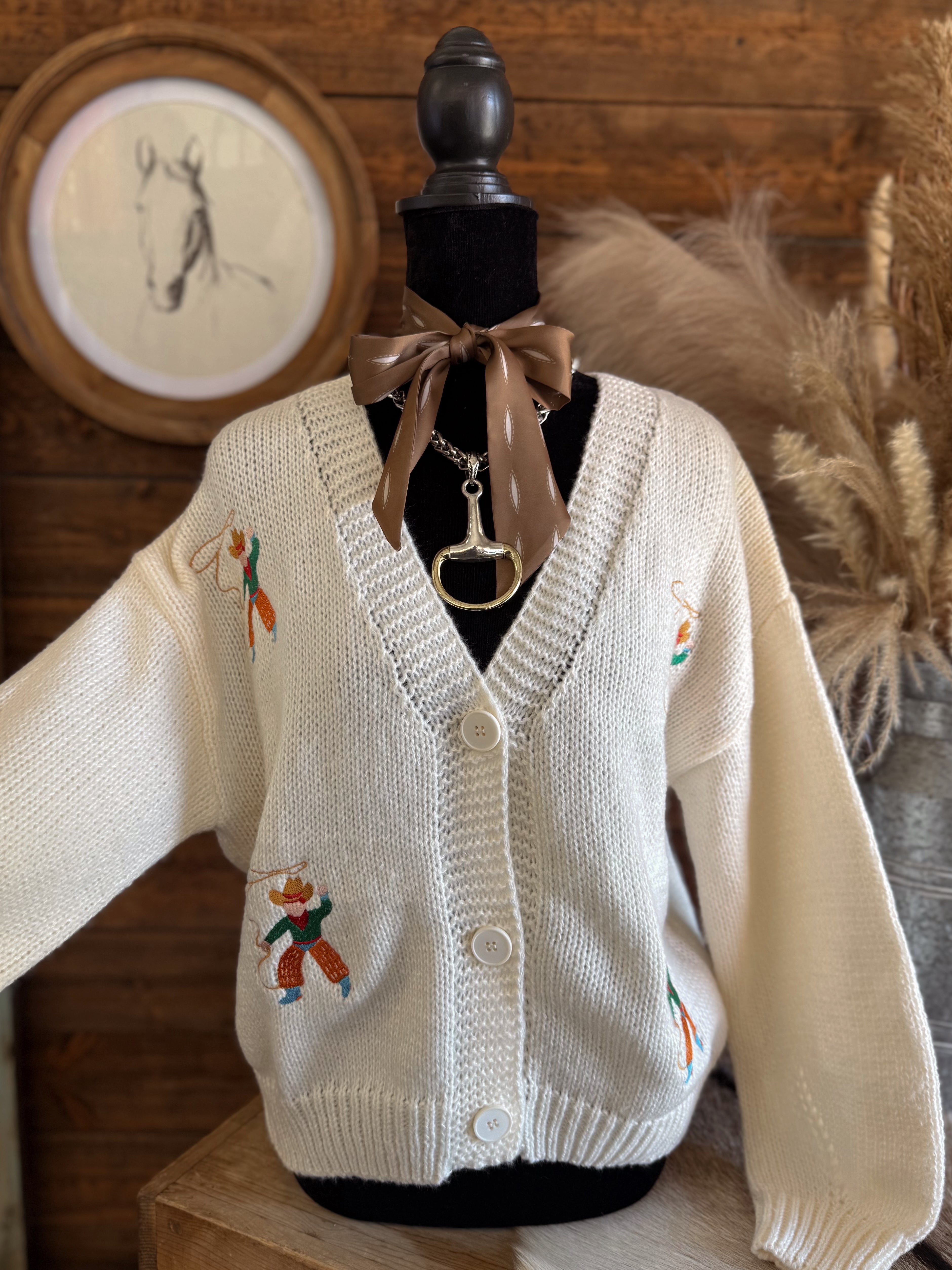 The Roping Cowboy Cardigan