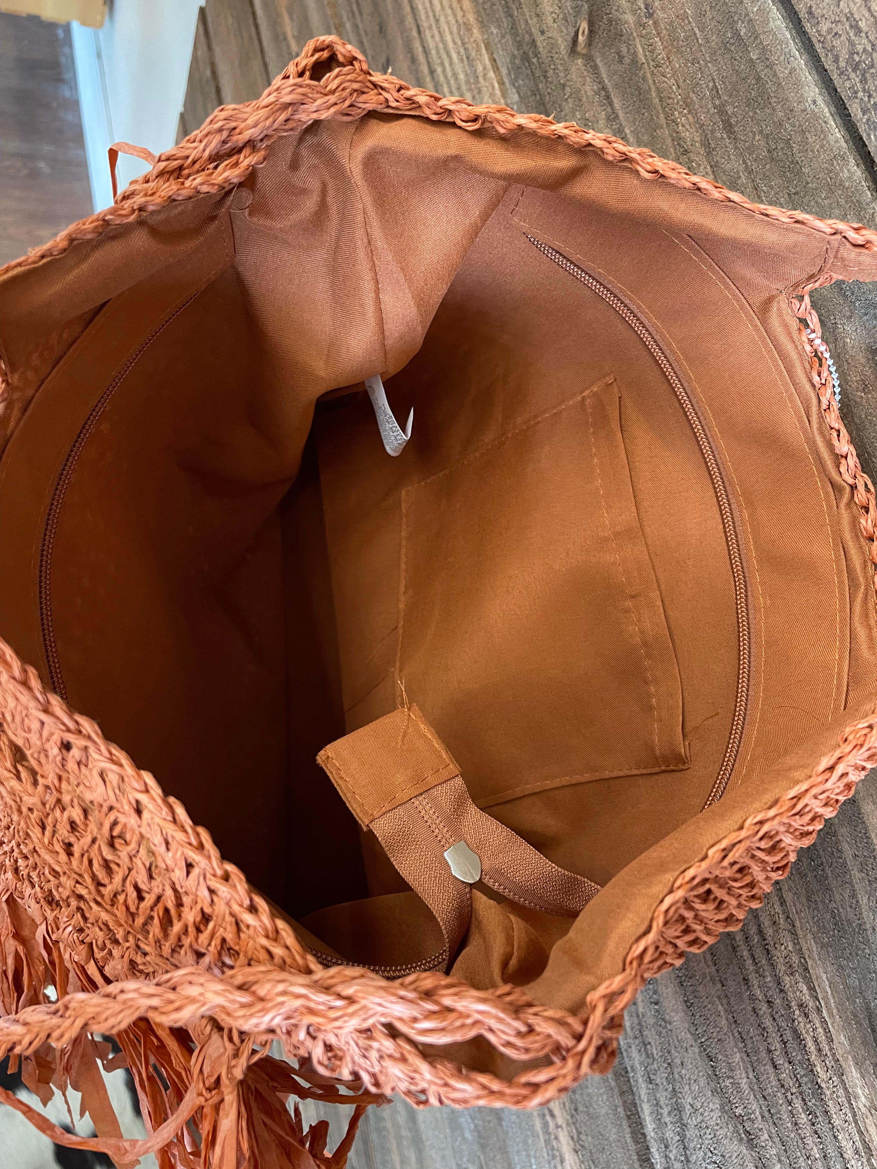 The Raffia Straw Fringe Bag