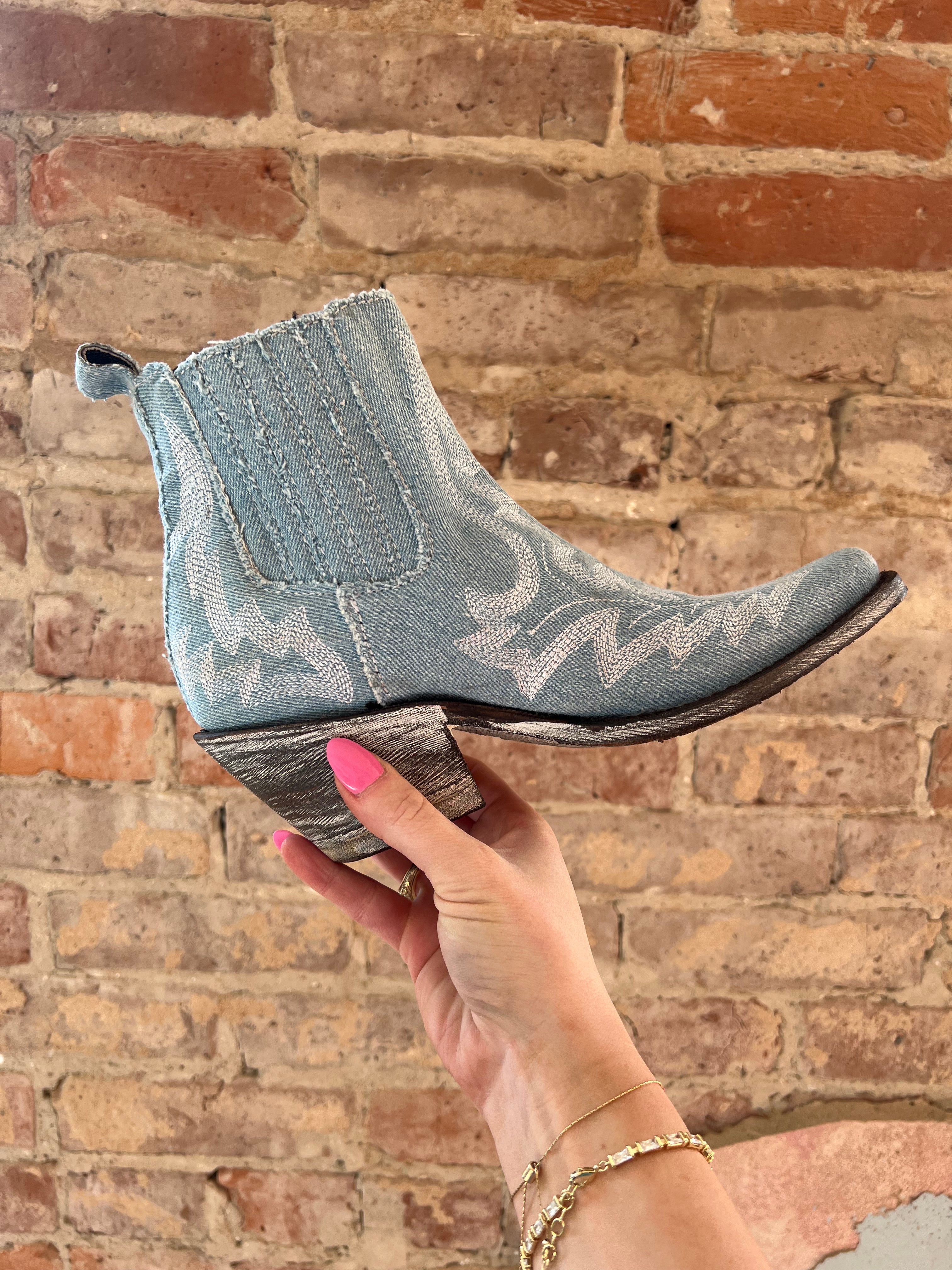 The Liberty Black Denim Simone Booties