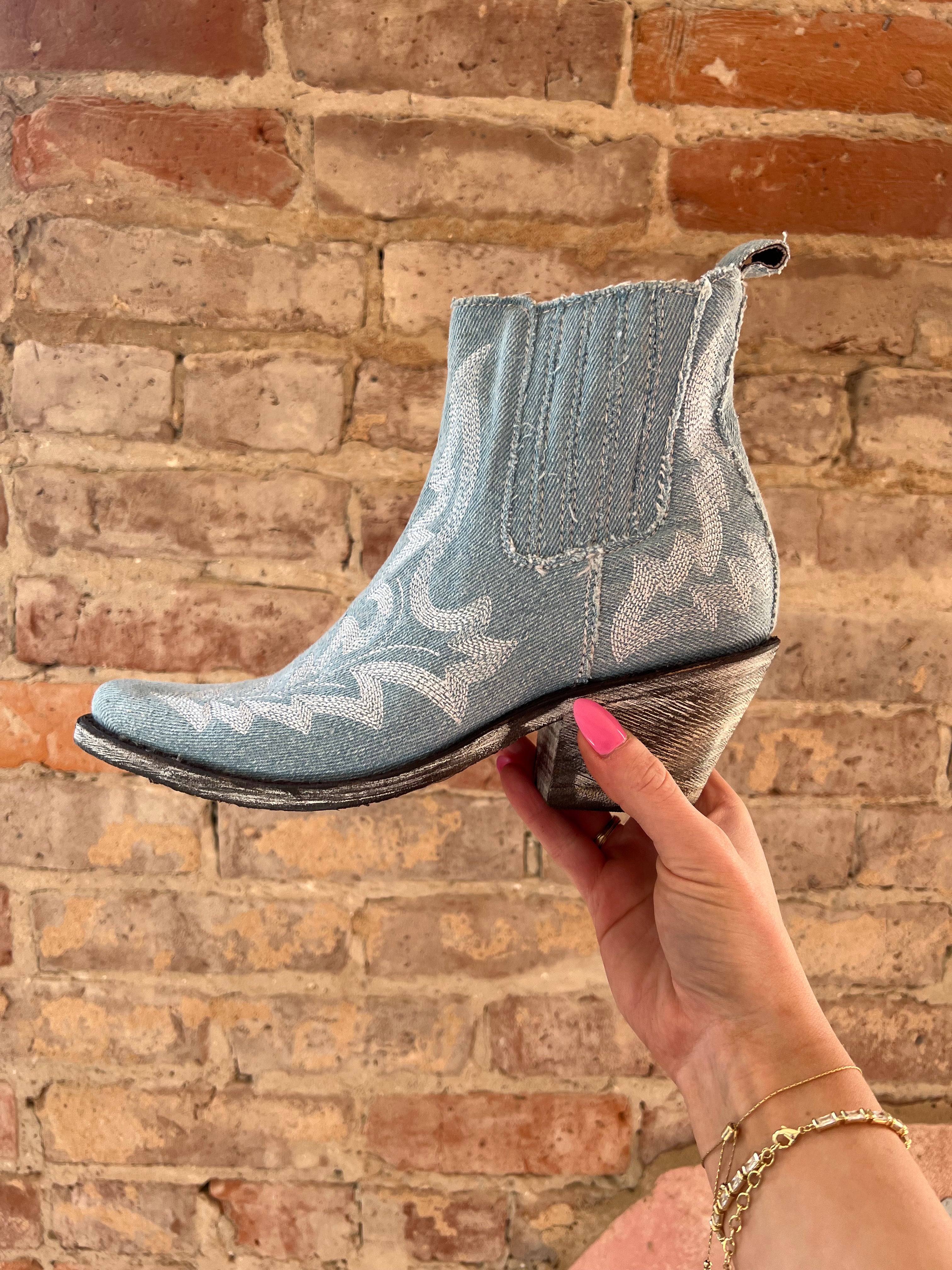 The Liberty Black Denim Simone Booties