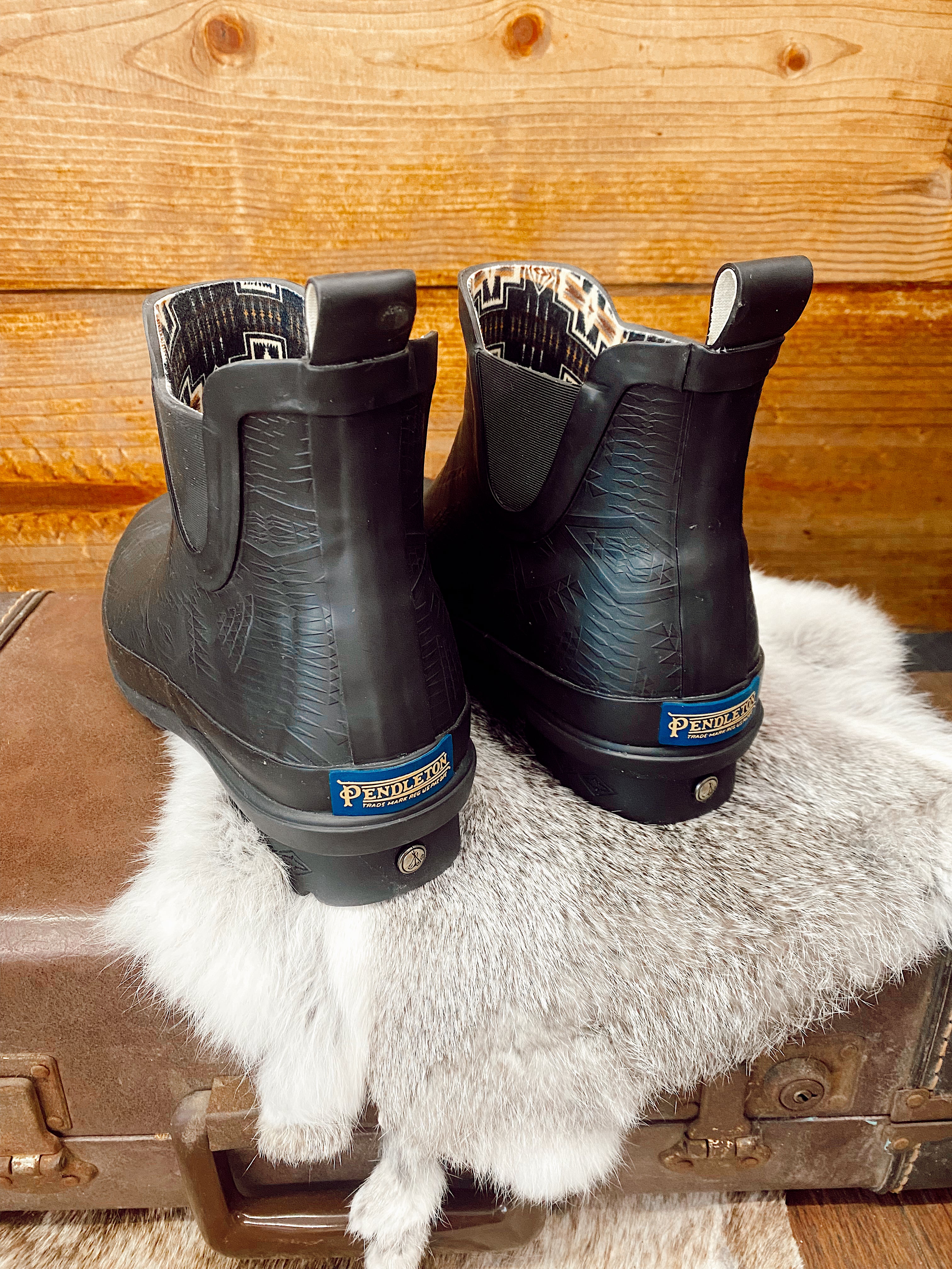 The Pendleton Embossed Chelsea Rain Boot