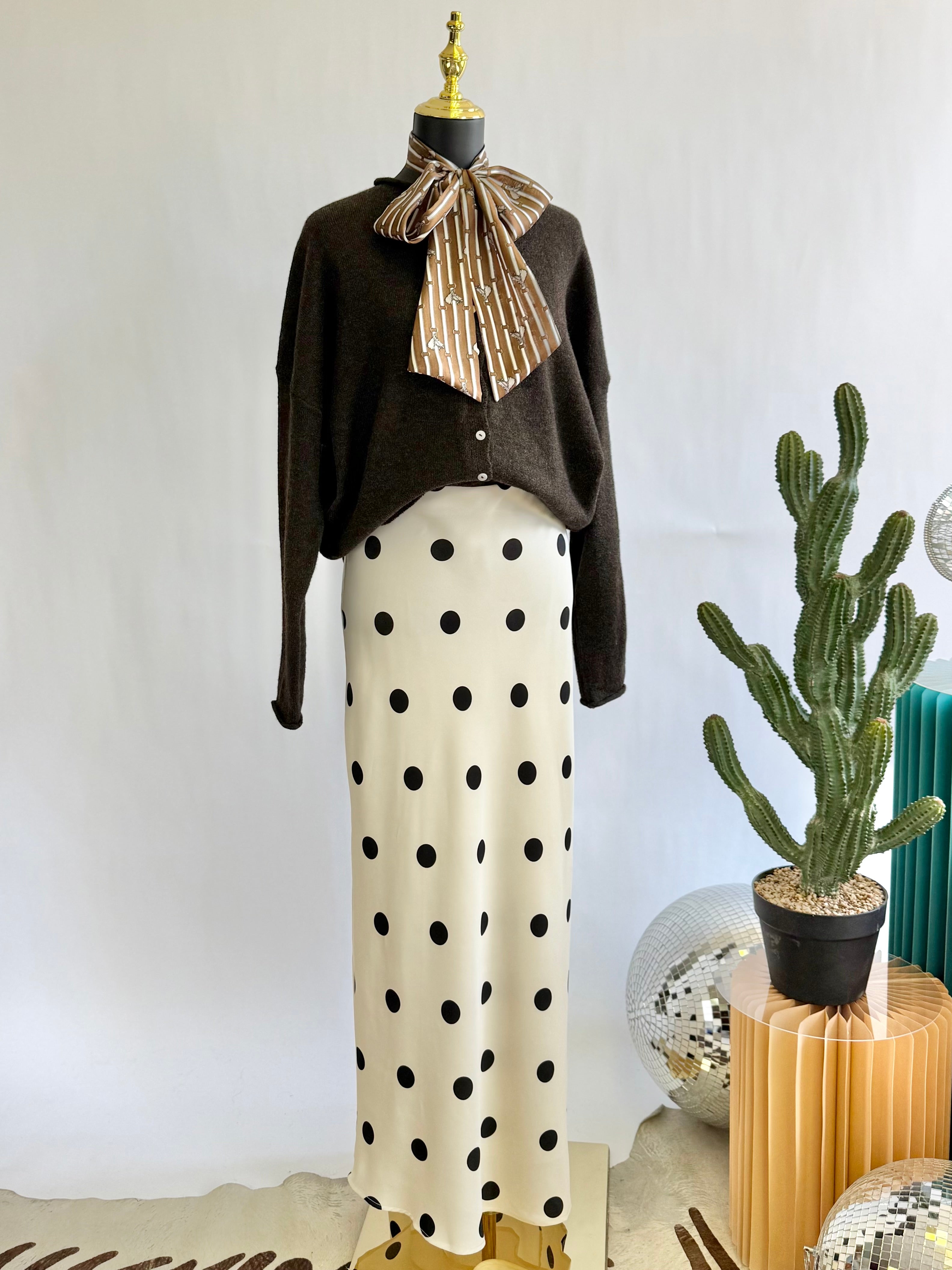 The Noir Polka Dot Skirt