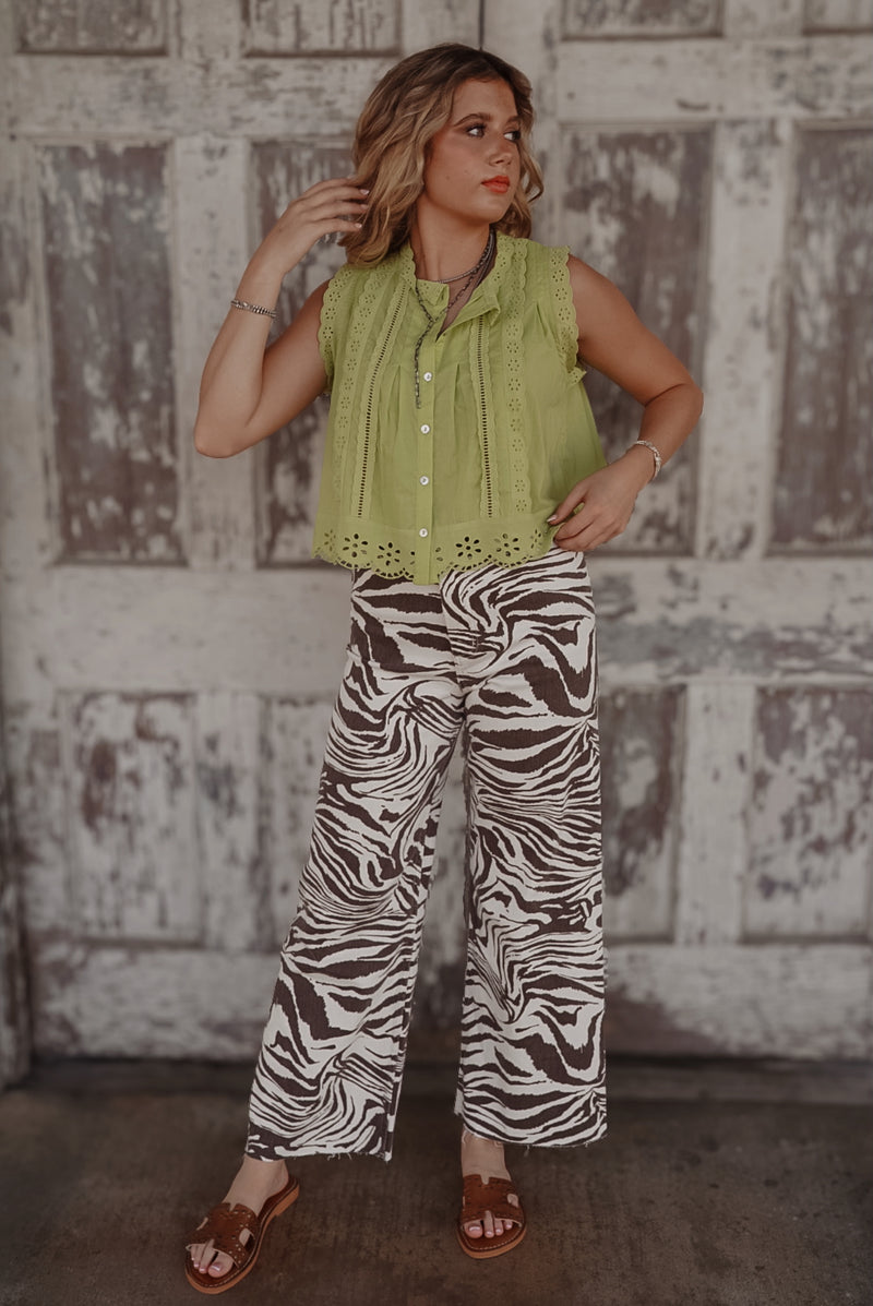 The Moxie Zebra Print Pants