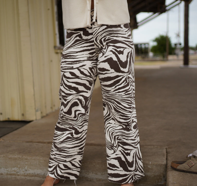The Moxie Zebra Print Pants