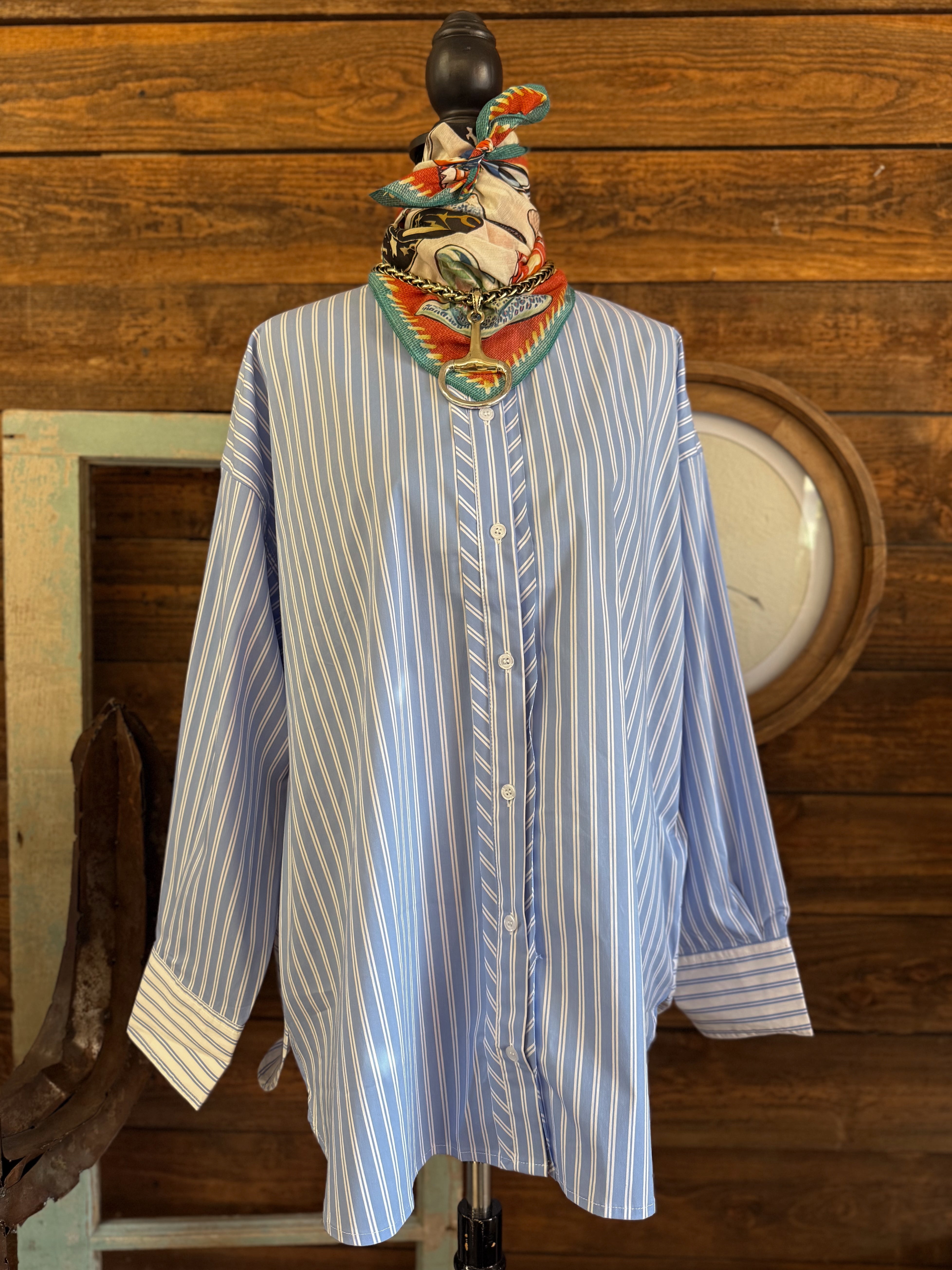 The Harlow Pinstripe Top