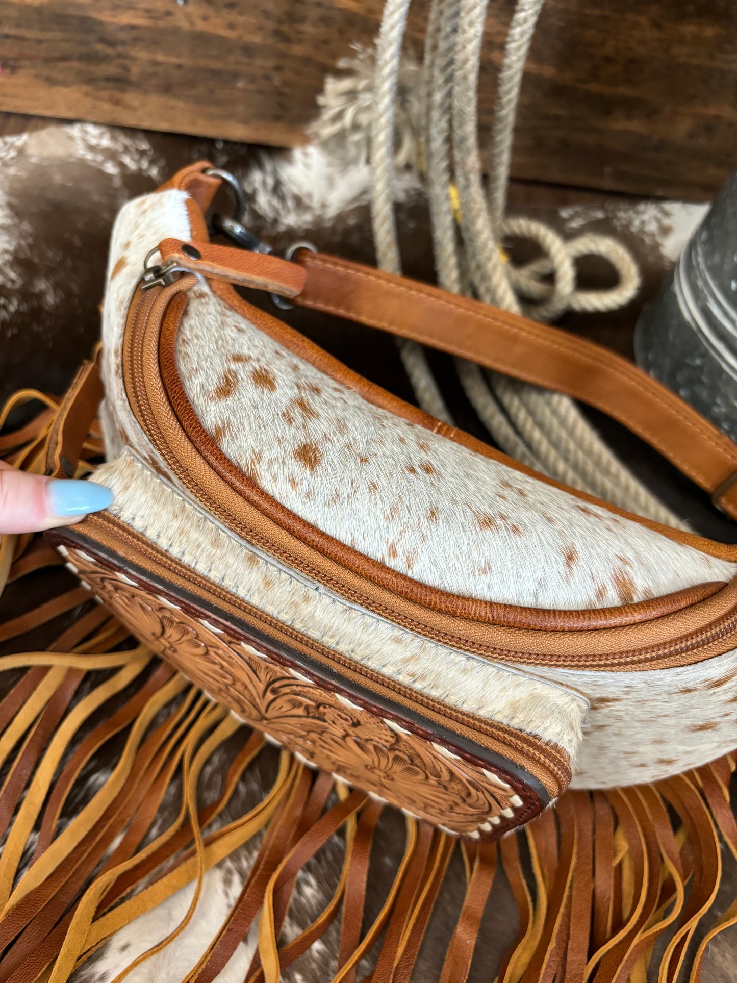 The Cowhide Fringe Bum Bag