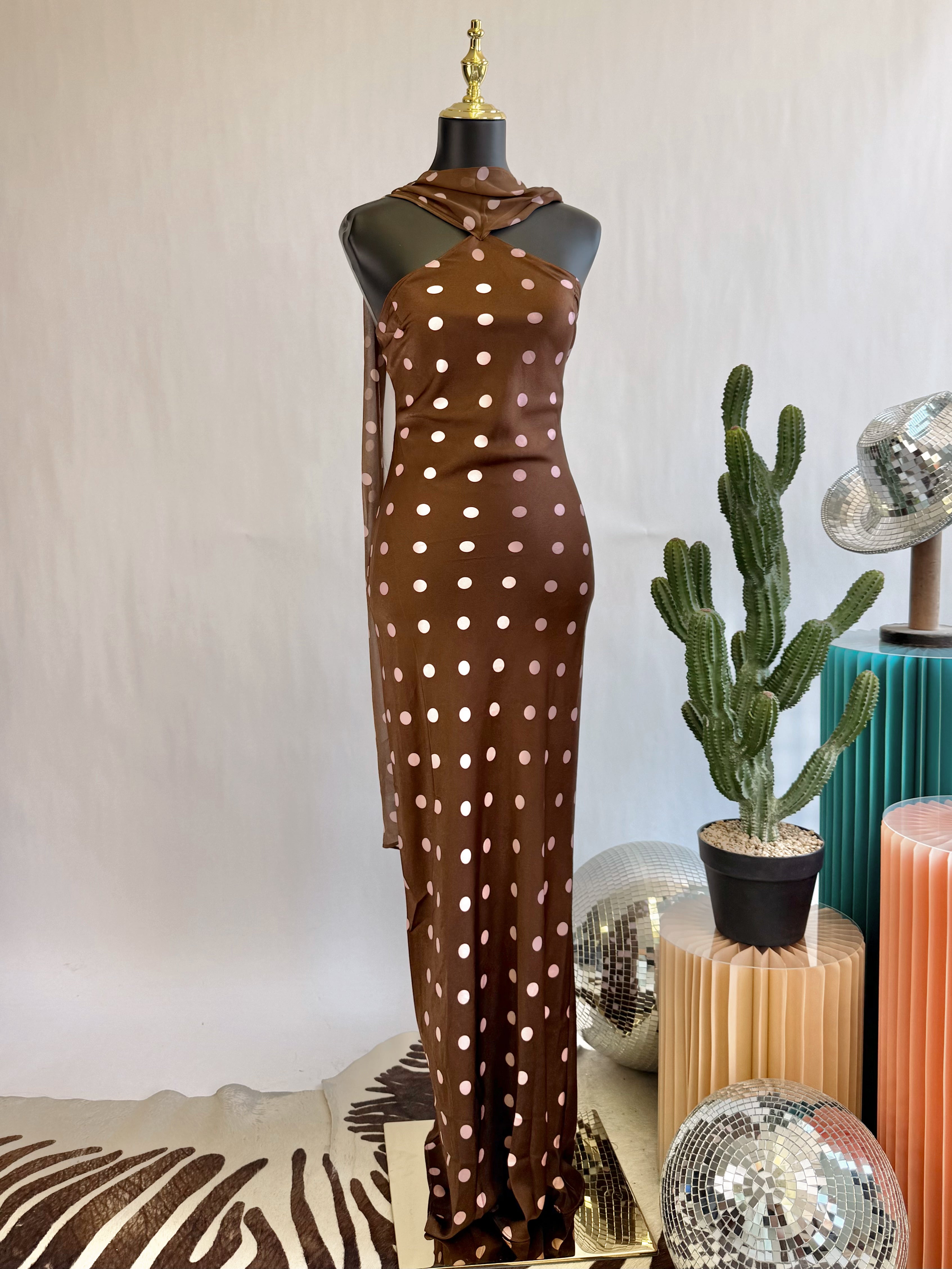 The Sweetheart Scarf Maxi Dress