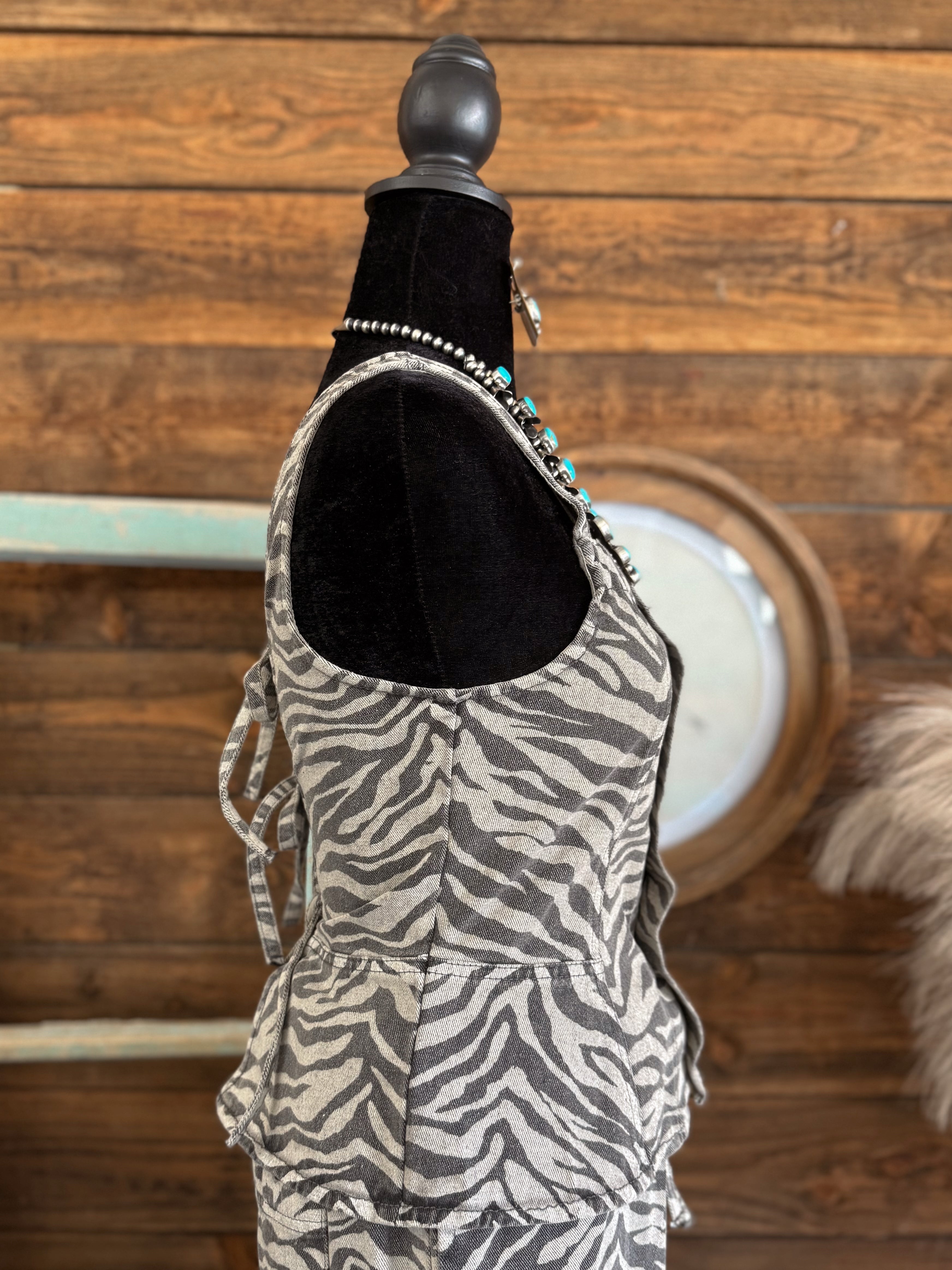 The Creek Zebra Pants Set