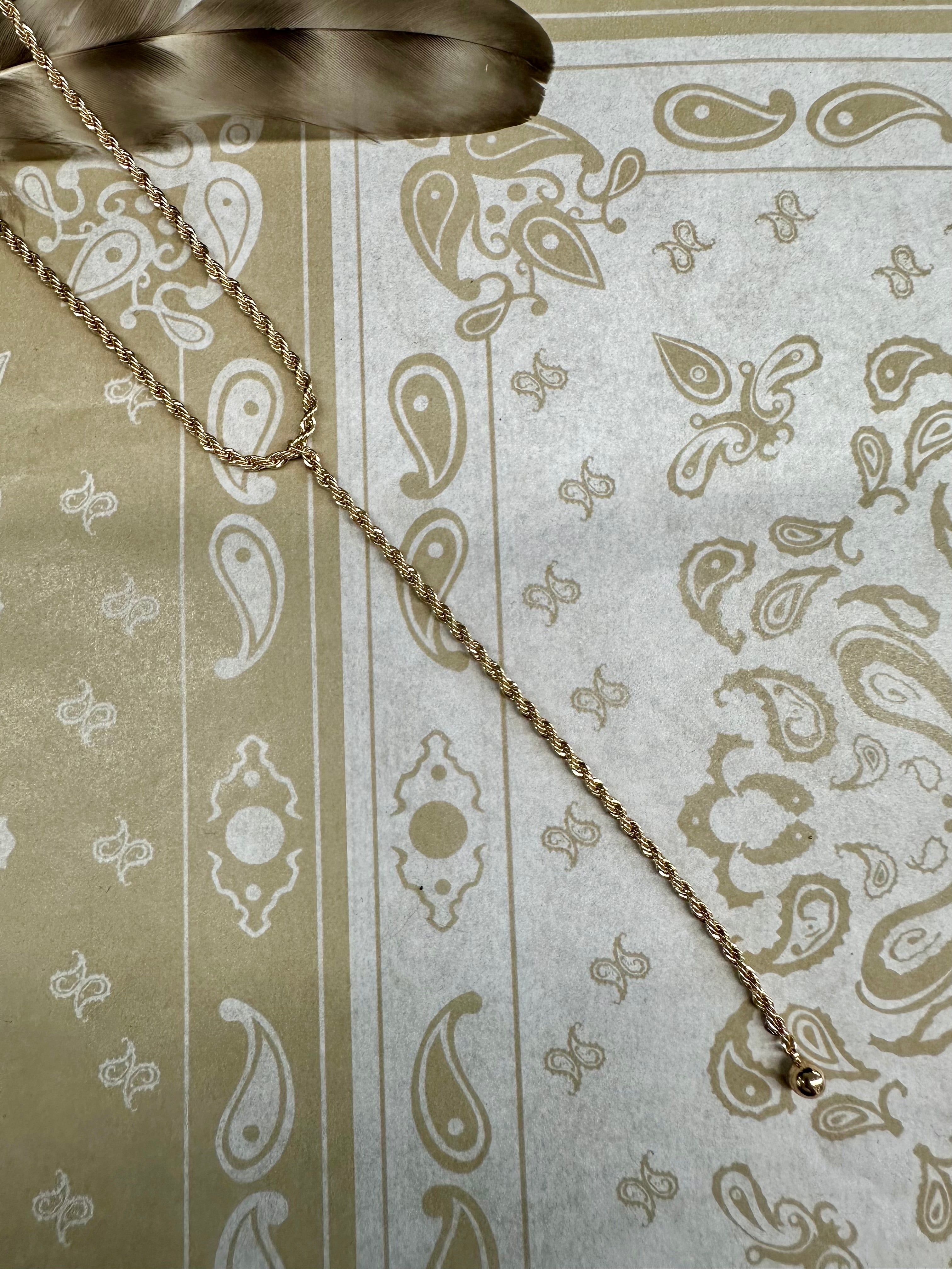 The Ropin' in Gold Necklace