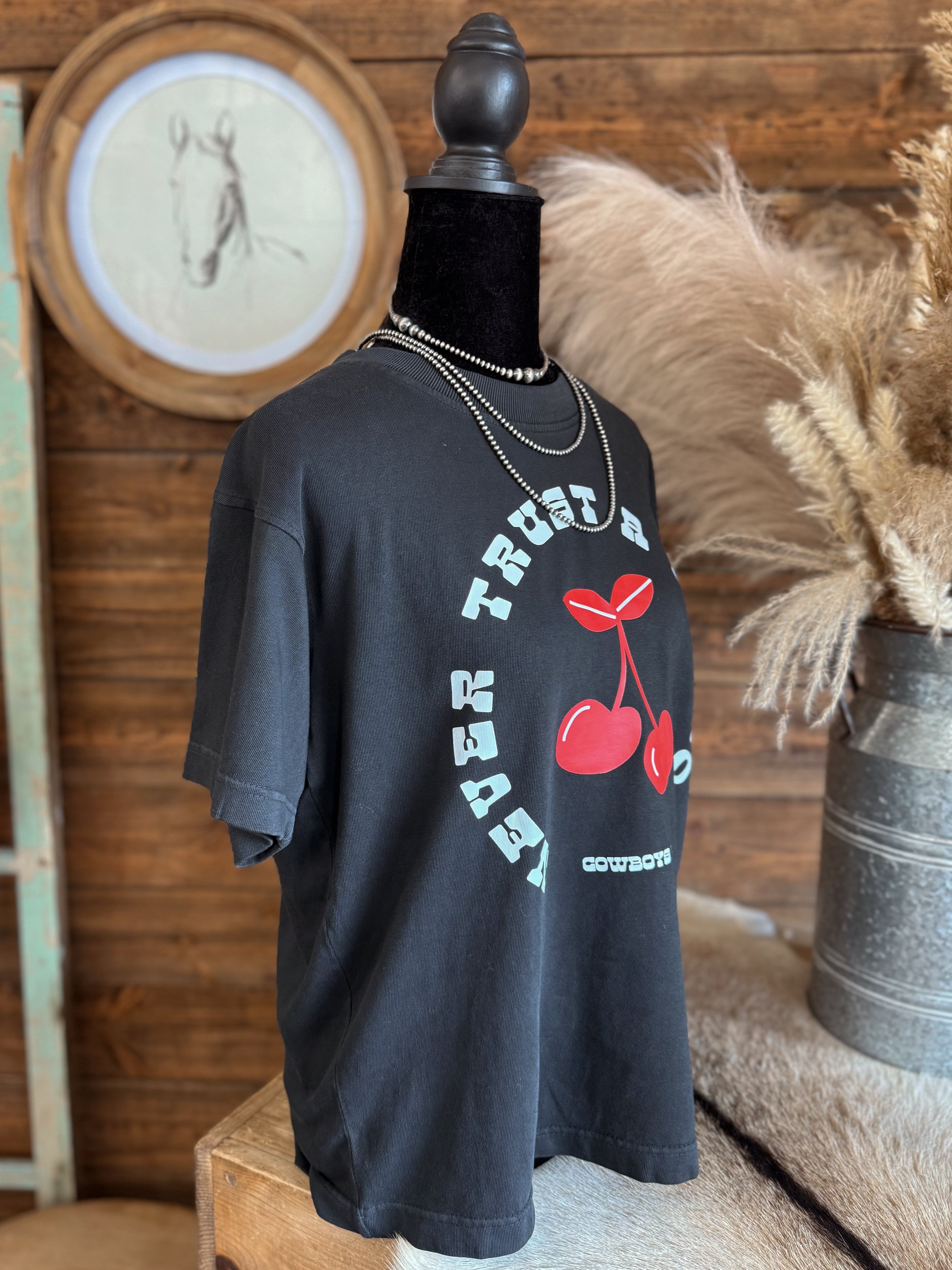 The Never Trust a Cowboy Boxy Tee