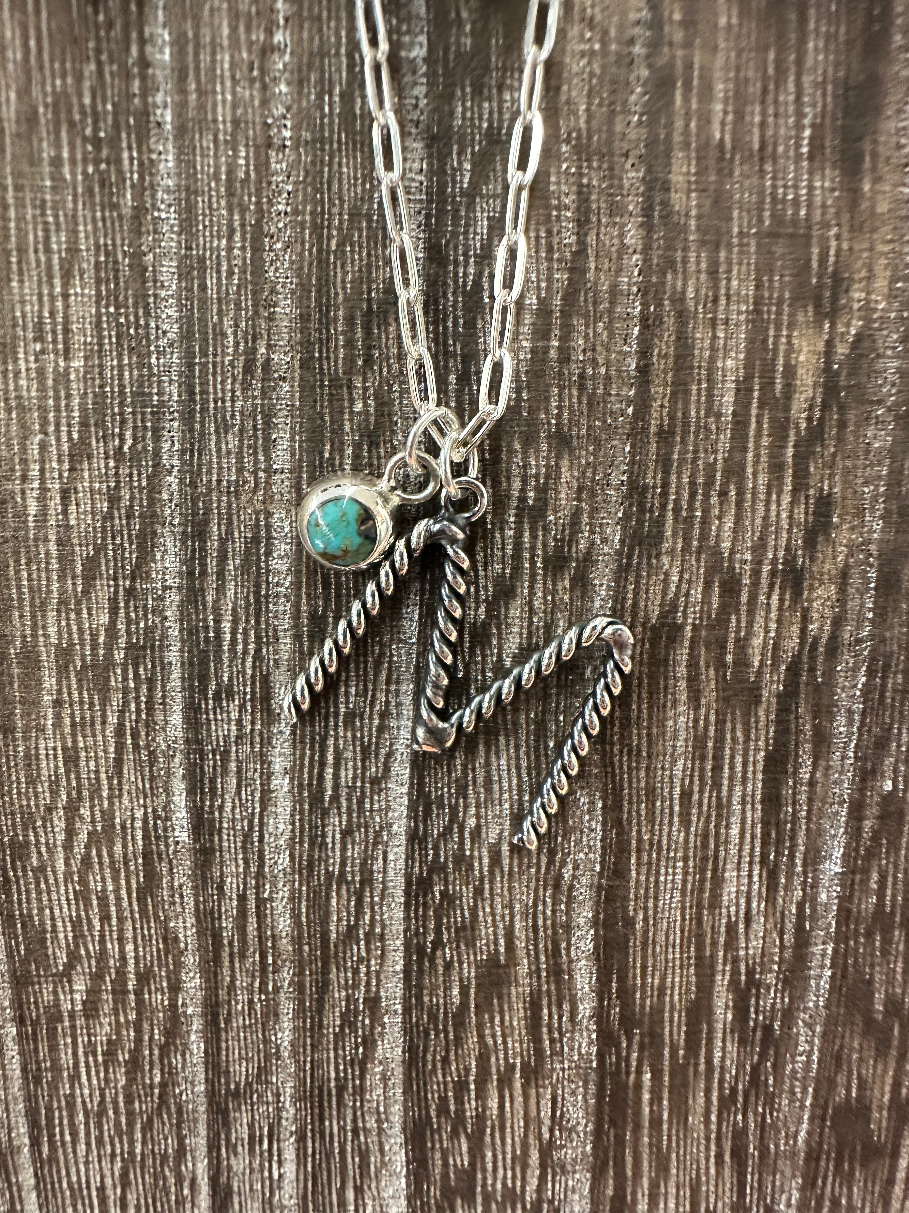 The Gone Ropin' Initial Necklace