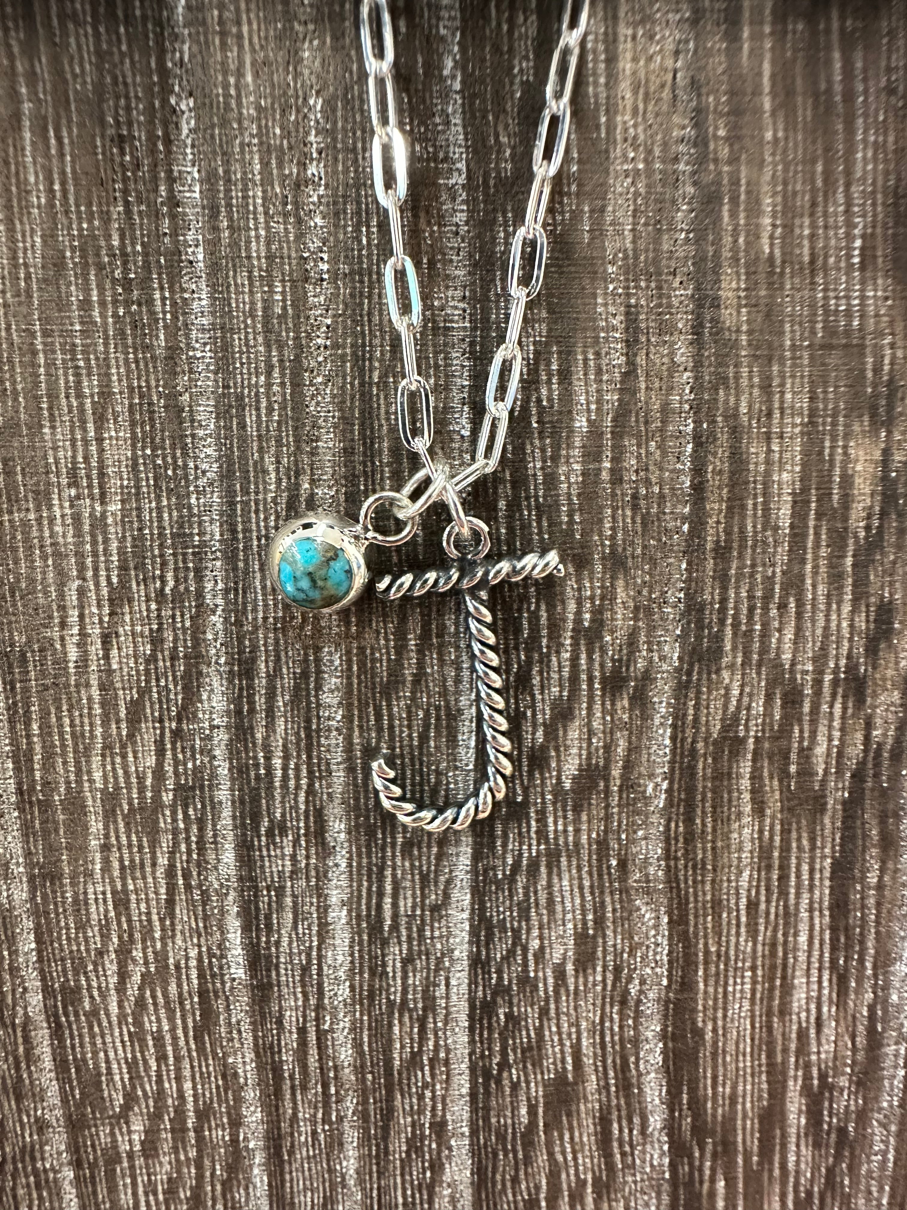 The Gone Ropin' Initial Necklace