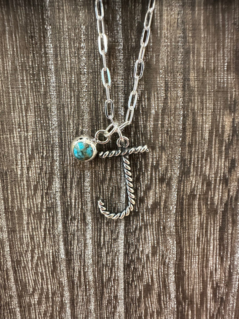 The Gone Ropin' Initial Necklace