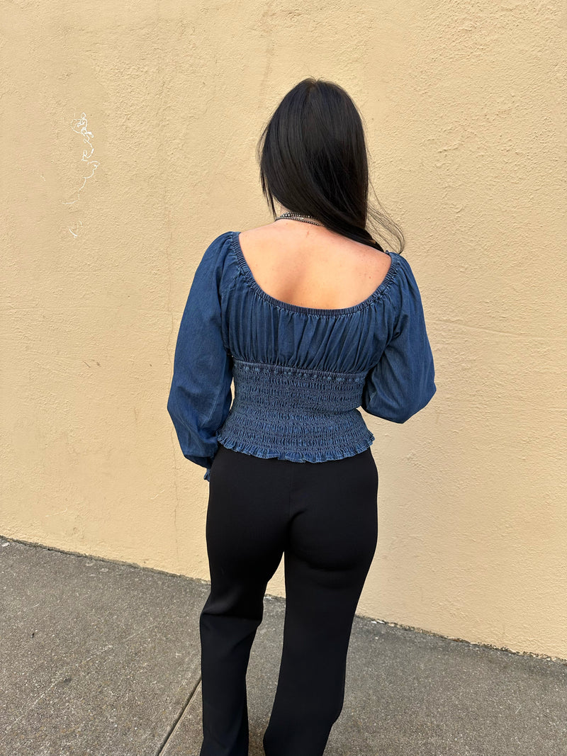 The Stephie Denim Top
