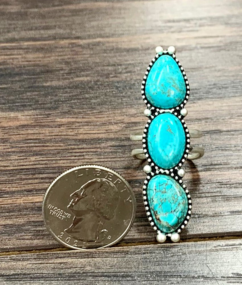 The Zallie Turquoise Adjustable Ring