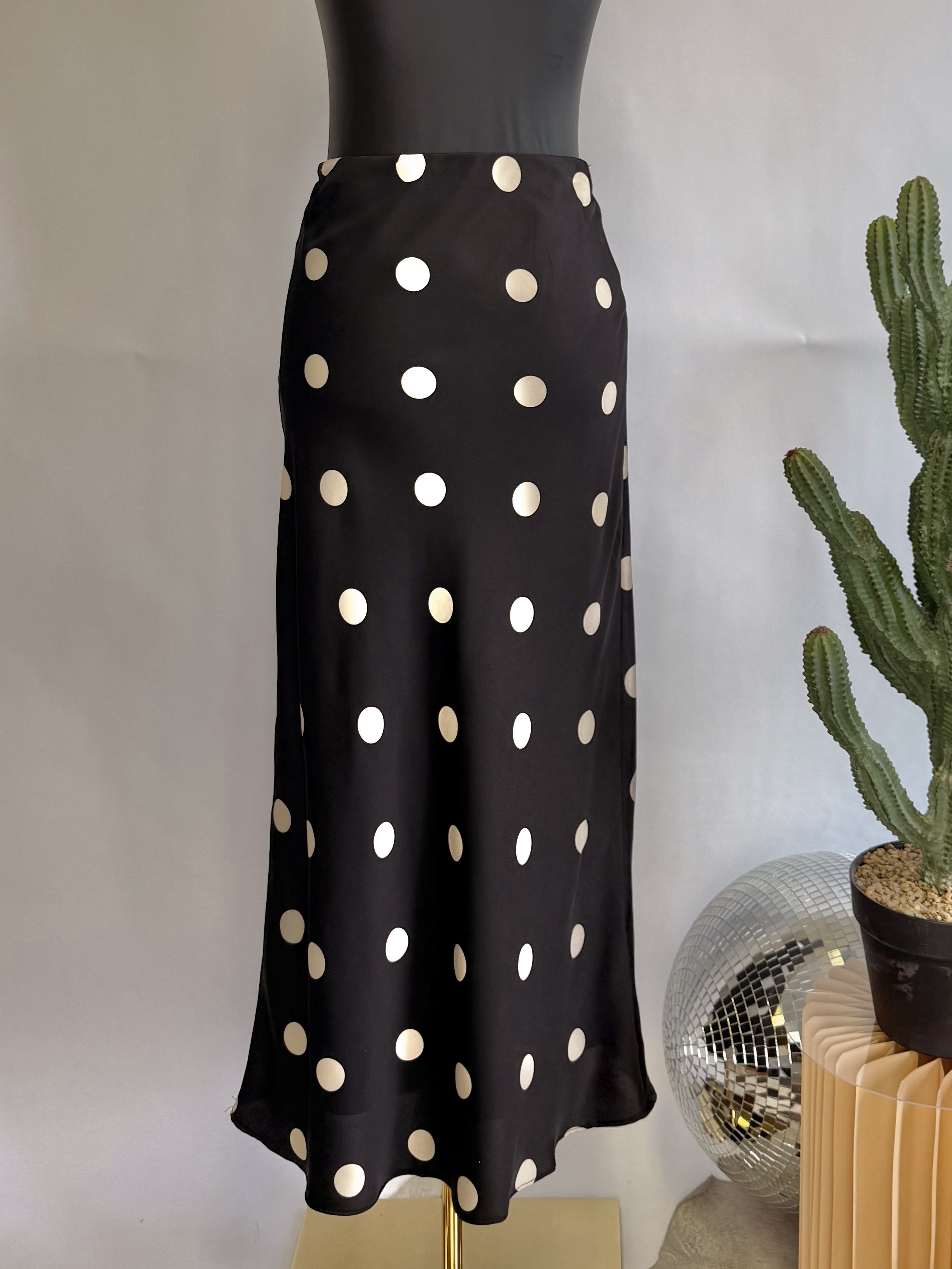 The Noir Polka Dot Skirt