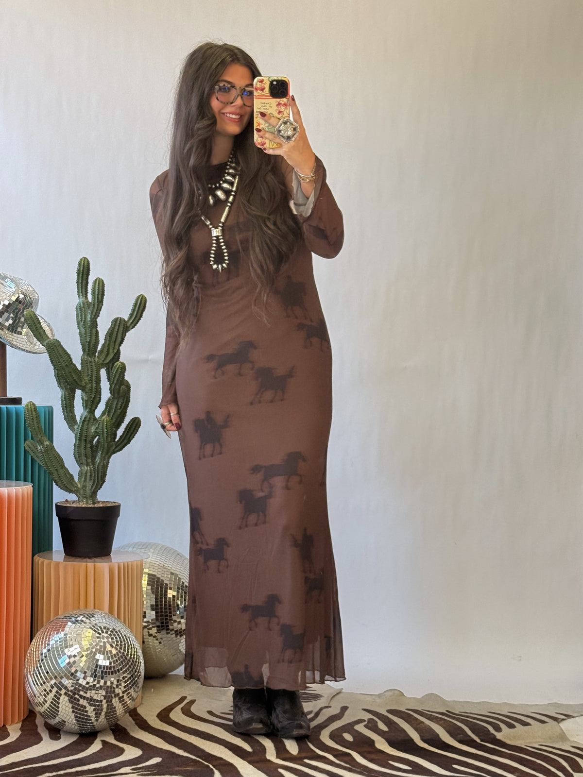 The Wild Mustang Mesh Maxi Dress
