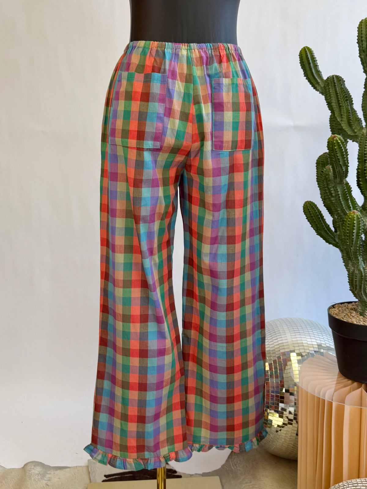 The Lucky Plaid Ruffle Pants