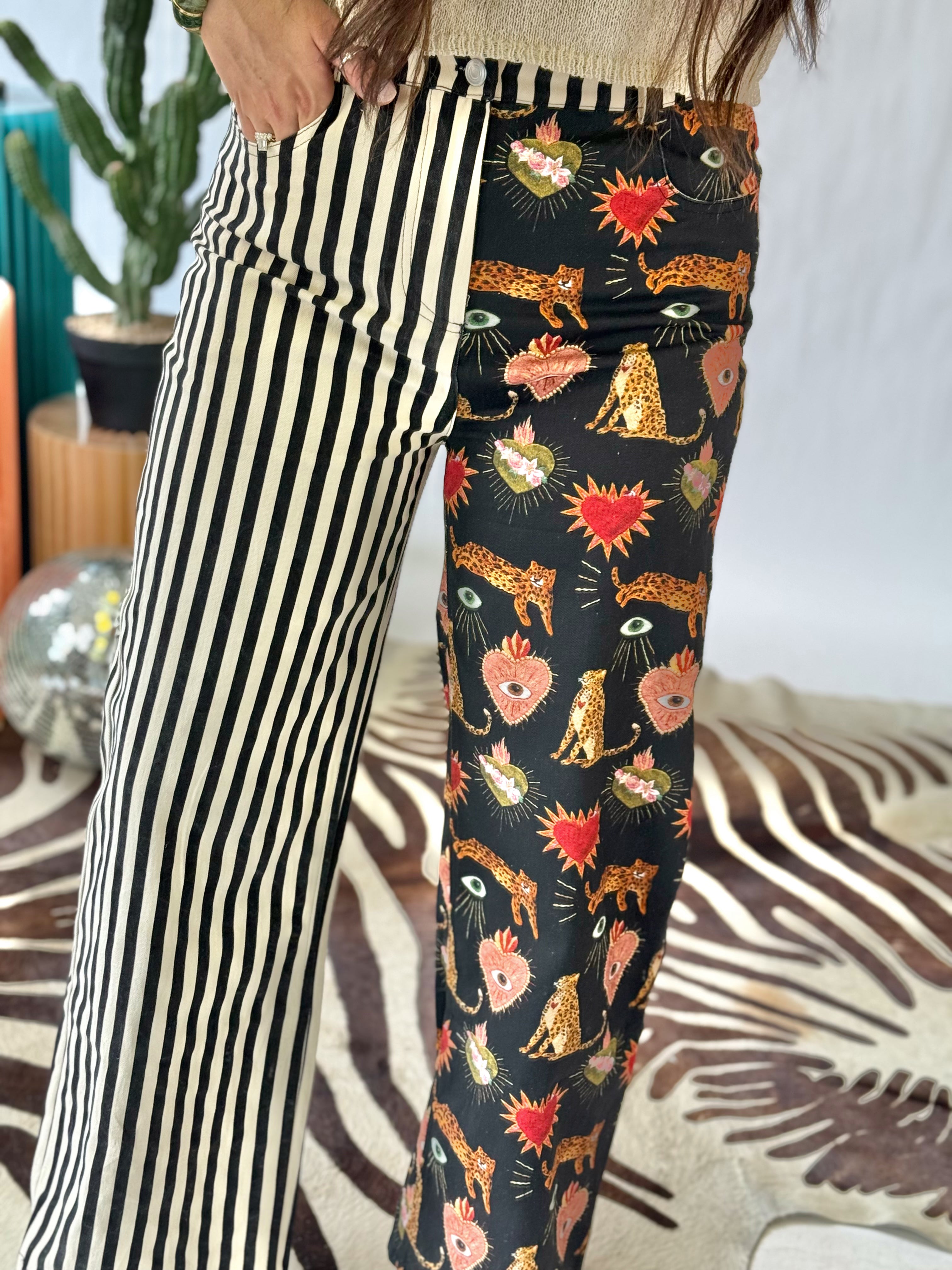 The Electric Desert Mixed Media Pants