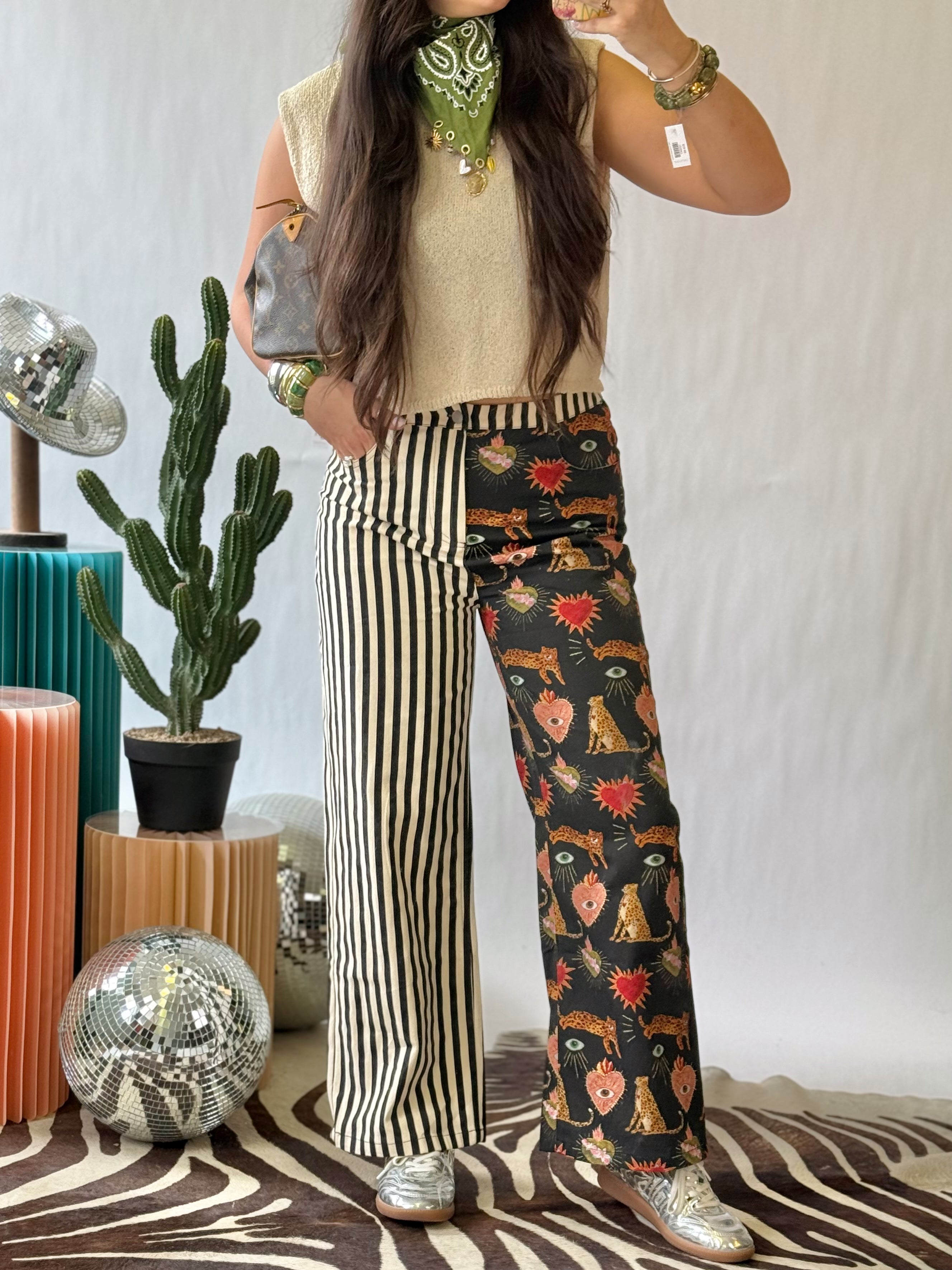The Electric Desert Mixed Media Pants