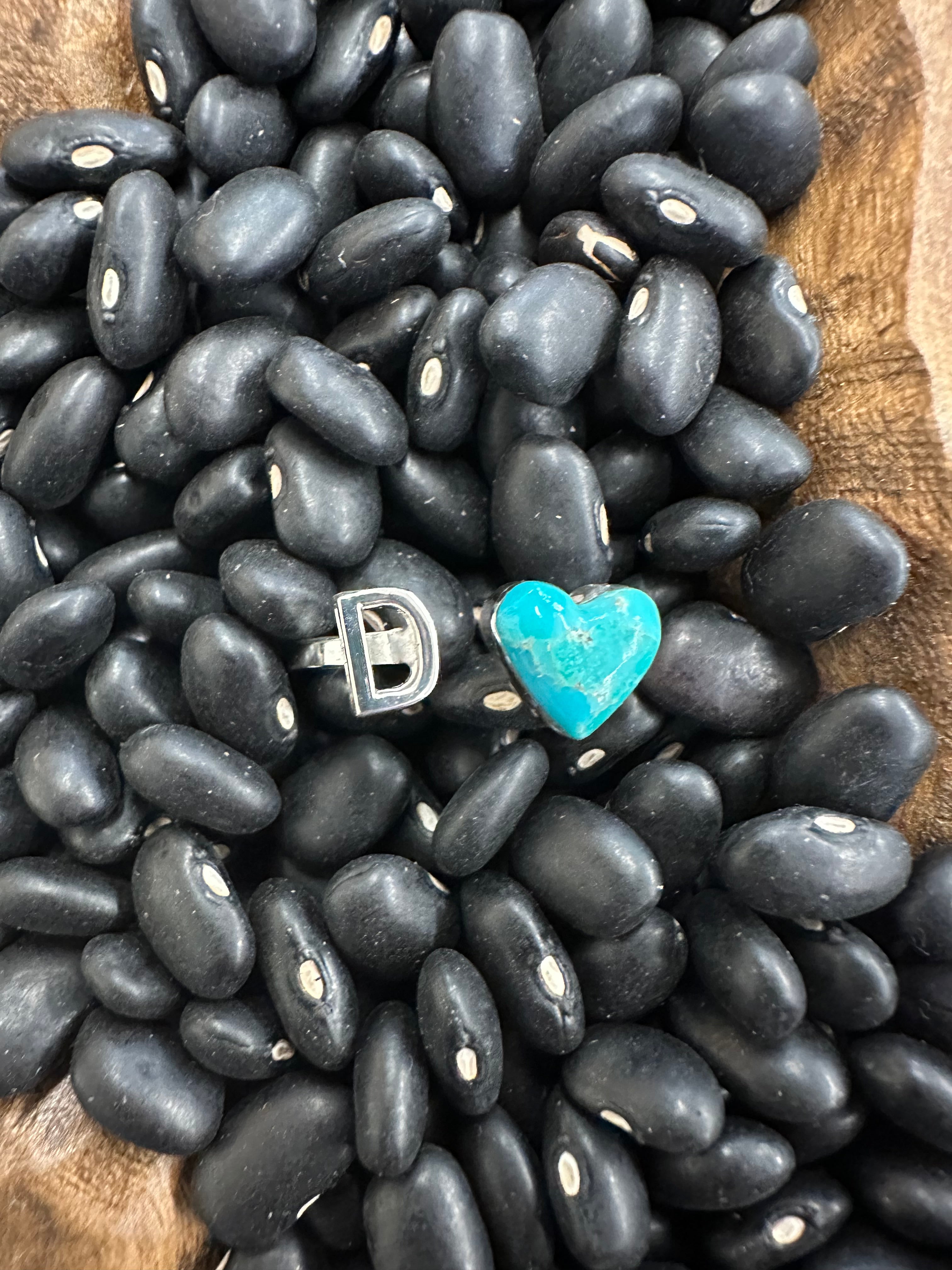 The Heart Letter Ring - Size 6-8