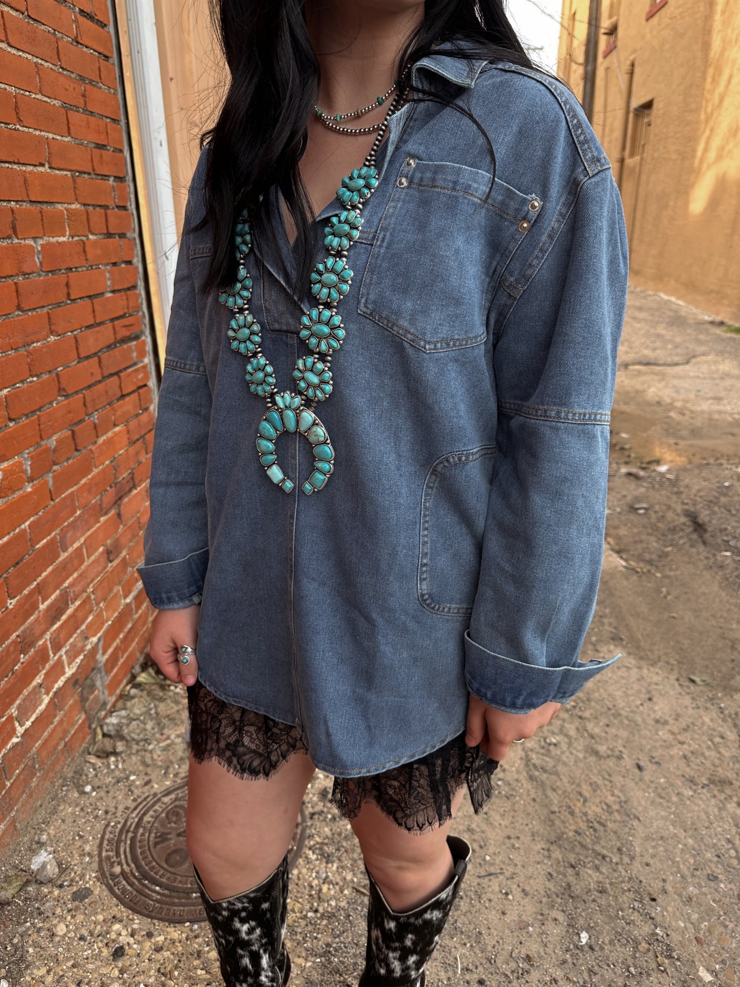 The Clarice Denim Tunic