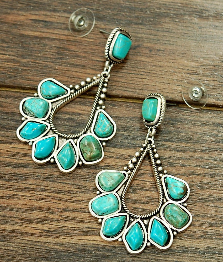 The Tiff Navajo Turquoise Post Earrings