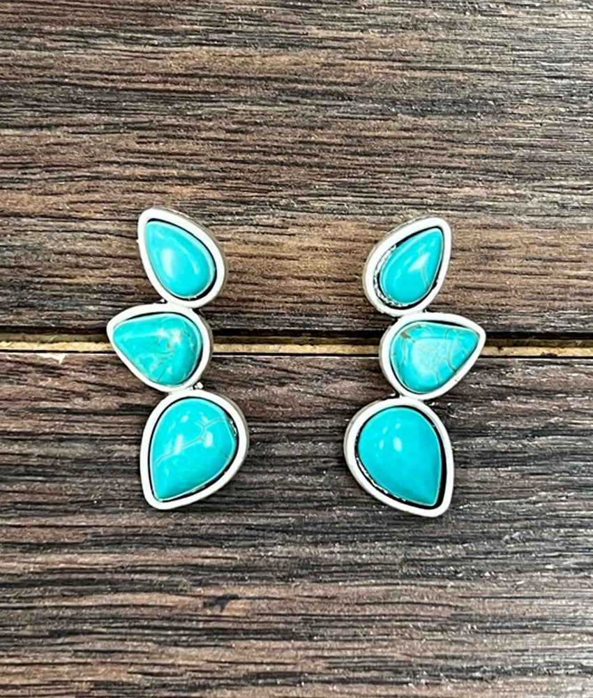 The Lee Navajo Turquoise Stud Earrings