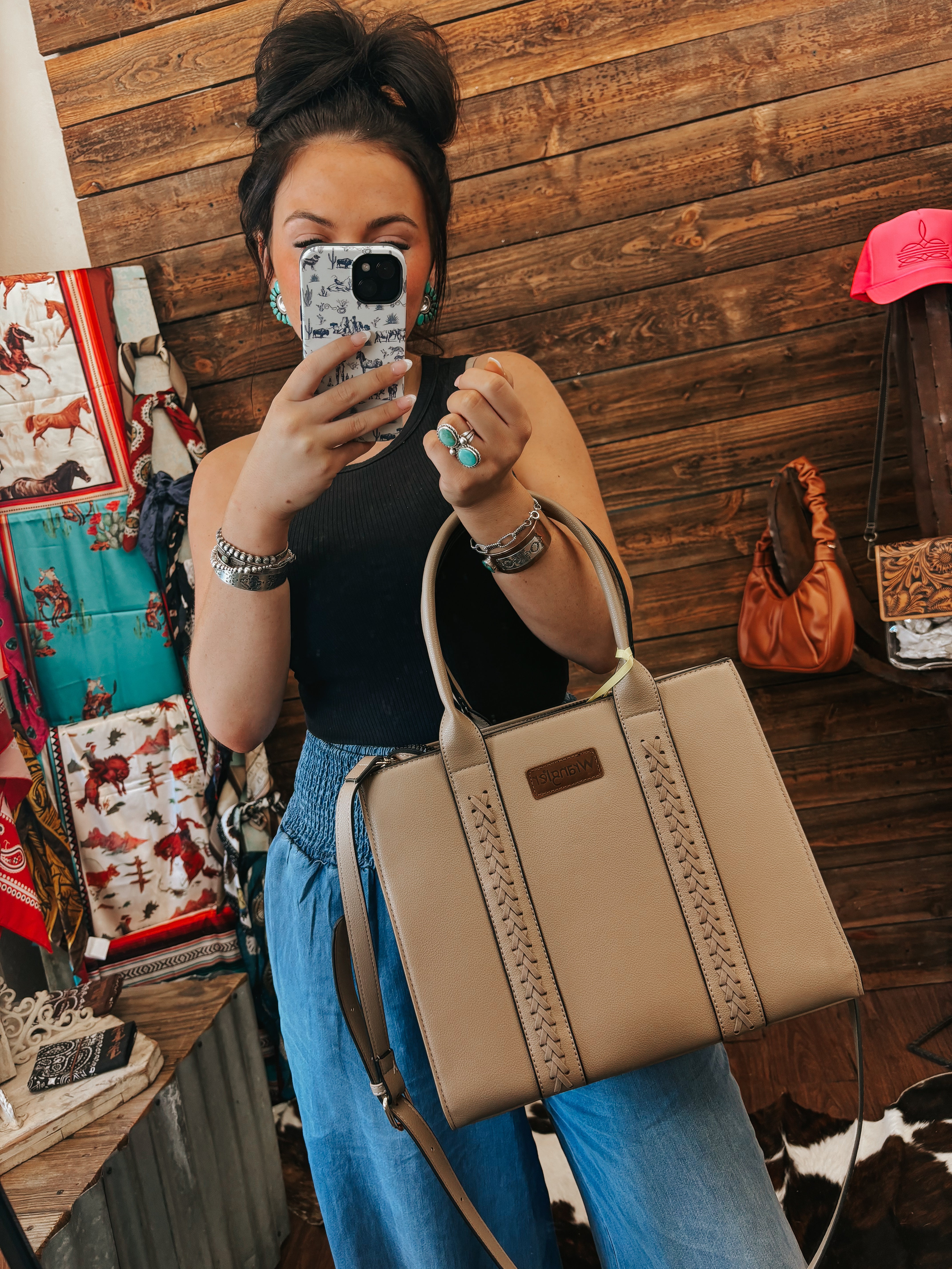 Wrangler Ladies Carry-All Crossbody Tote Bag