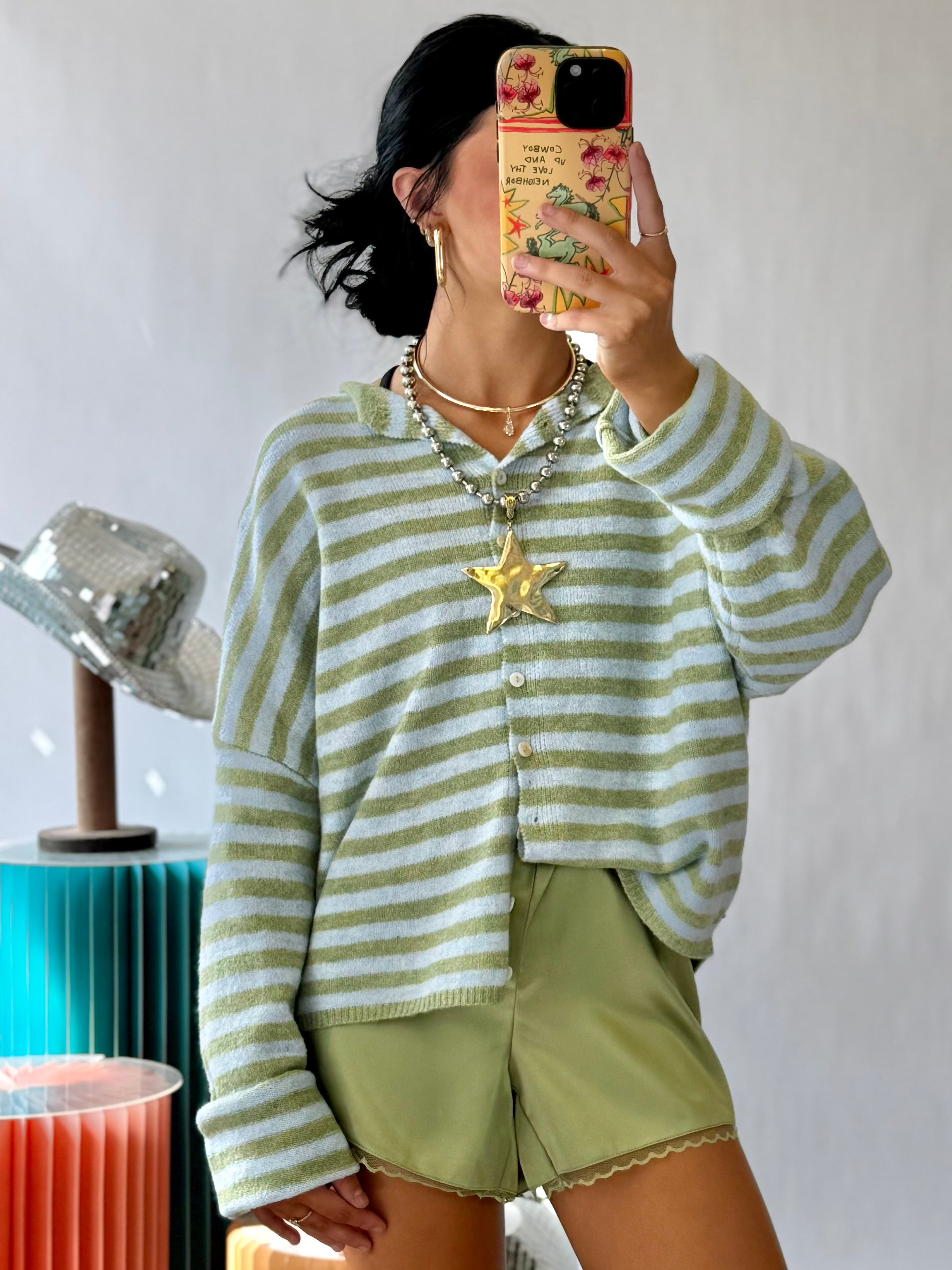 The Sunday Stripe Cardigan
